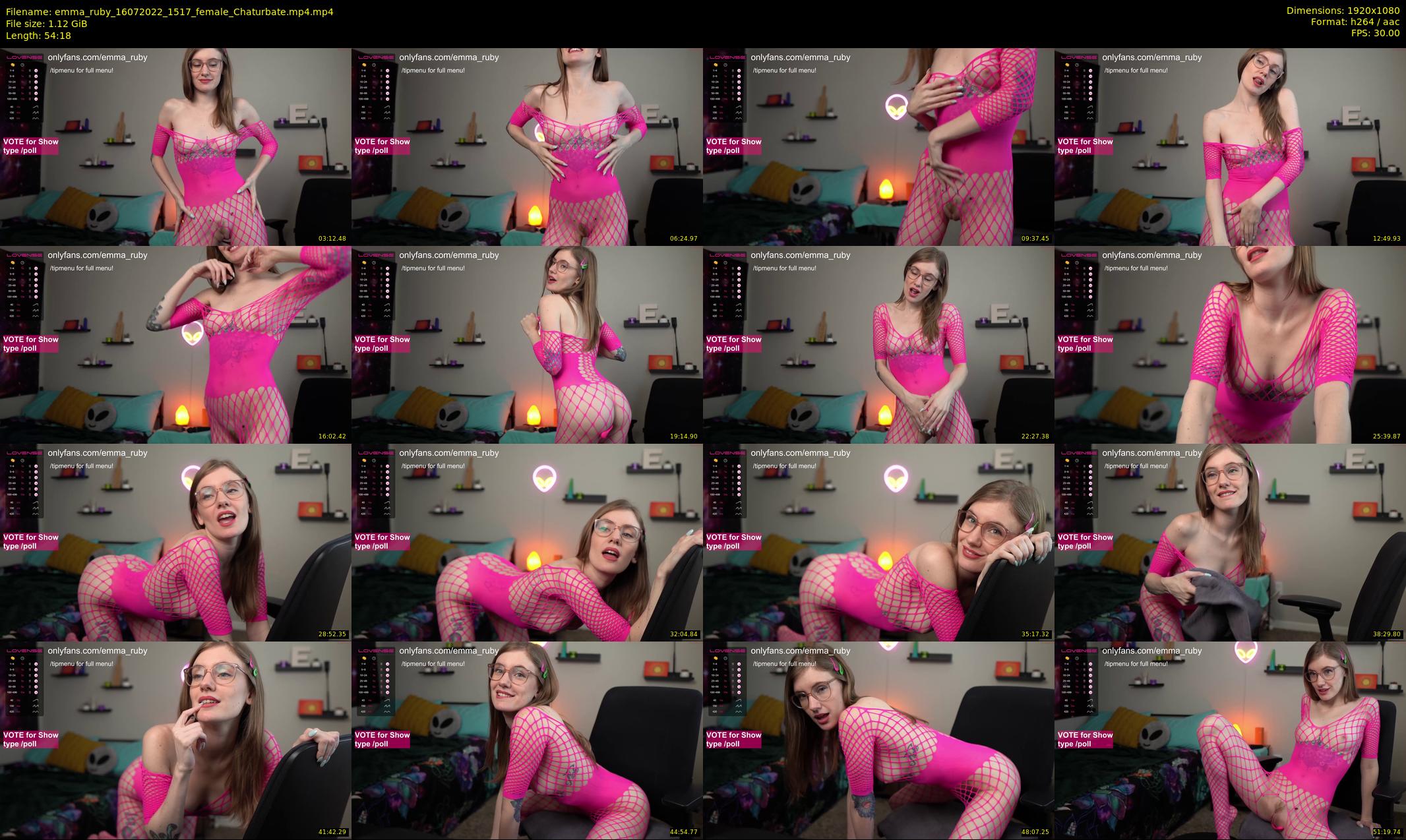 emma_ruby — 55 minute Chaturbate female cam show recording, 1080p, Jul 16, 2022