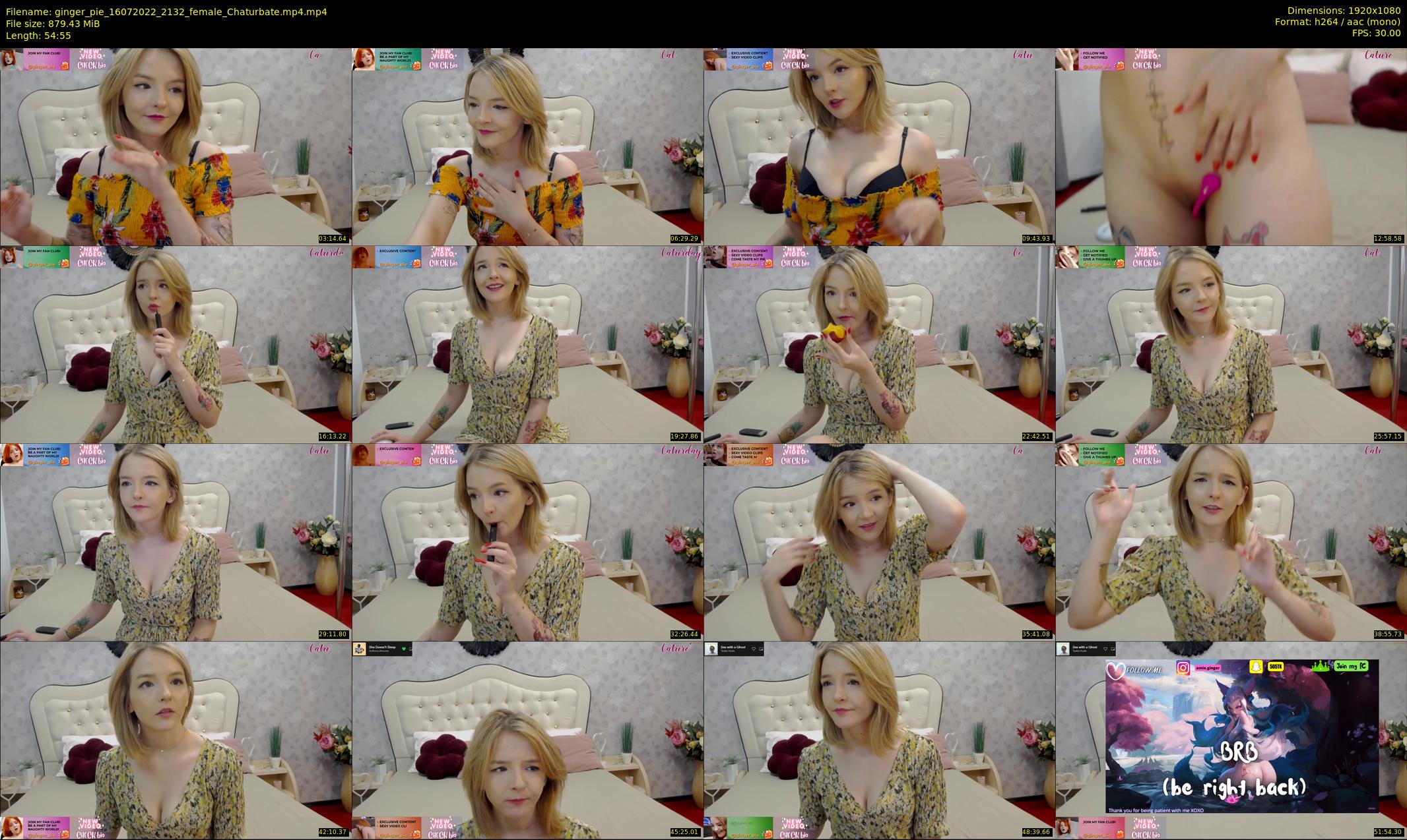 ginger_pie — 55 minute Chaturbate female cam show recording, 1080p, Jul 16, 2022