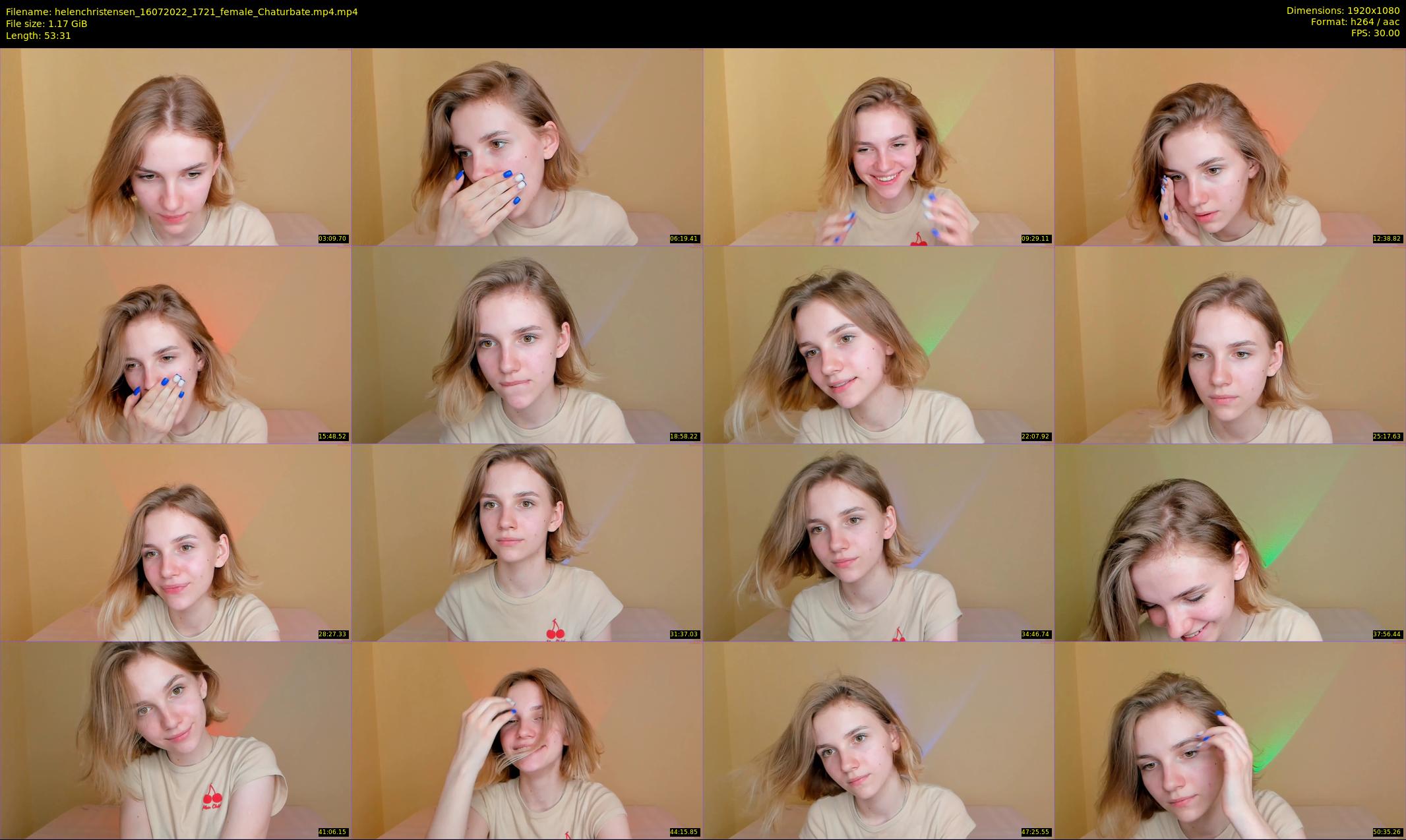 helenchristensen — 54 minute Chaturbate female cam show recording, 1080p, Jul 16, 2022