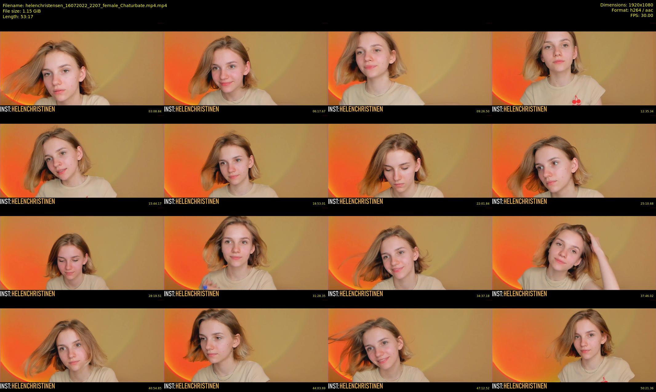 helenchristensen — 54 minute Chaturbate female cam show recording, 1080p, Jul 16, 2022