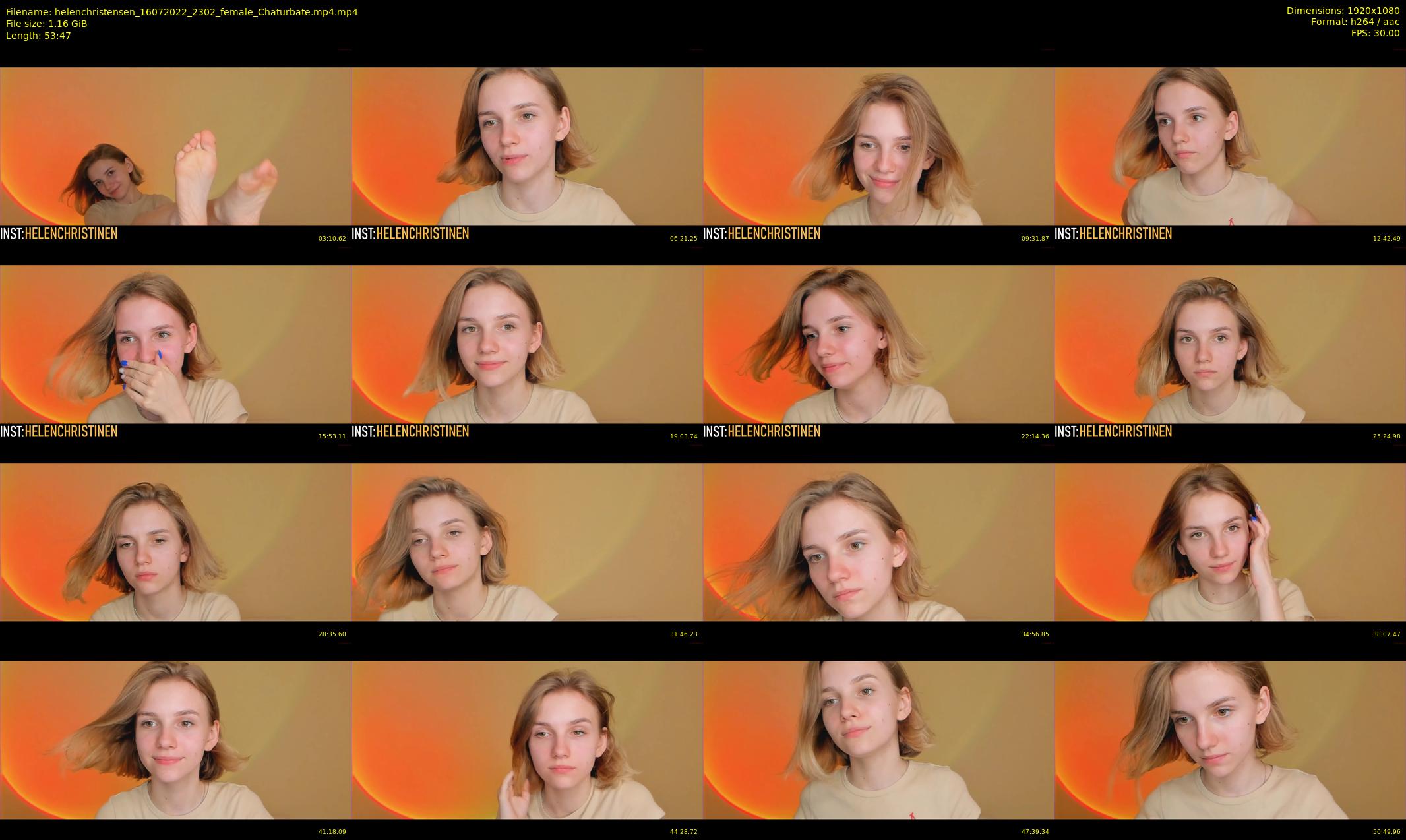 helenchristensen — 54 minute Chaturbate female cam show recording, 1080p, Jul 16, 2022