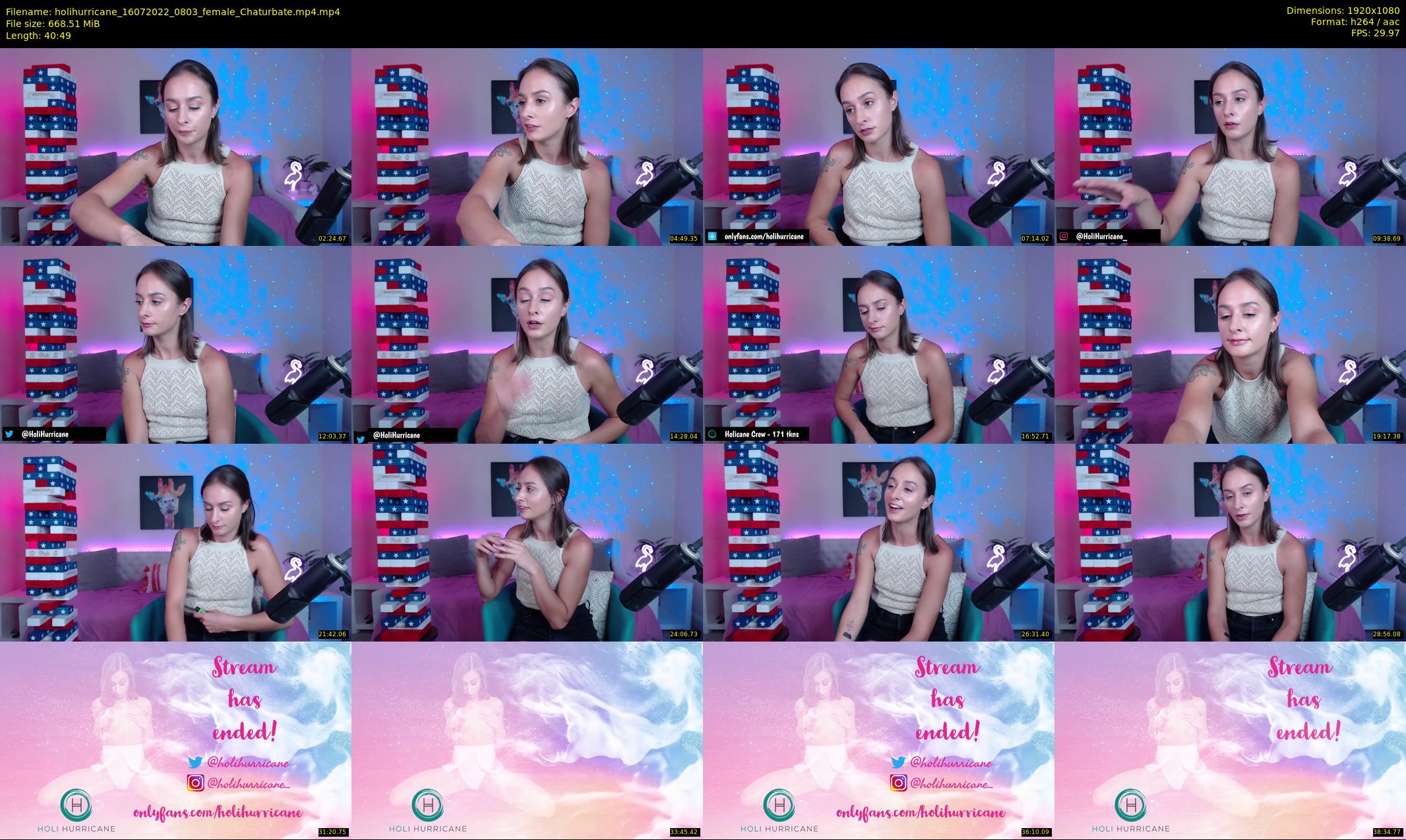 holihurricane — 41 minute Chaturbate female cam show recording, 1080p, Jul 16, 2022