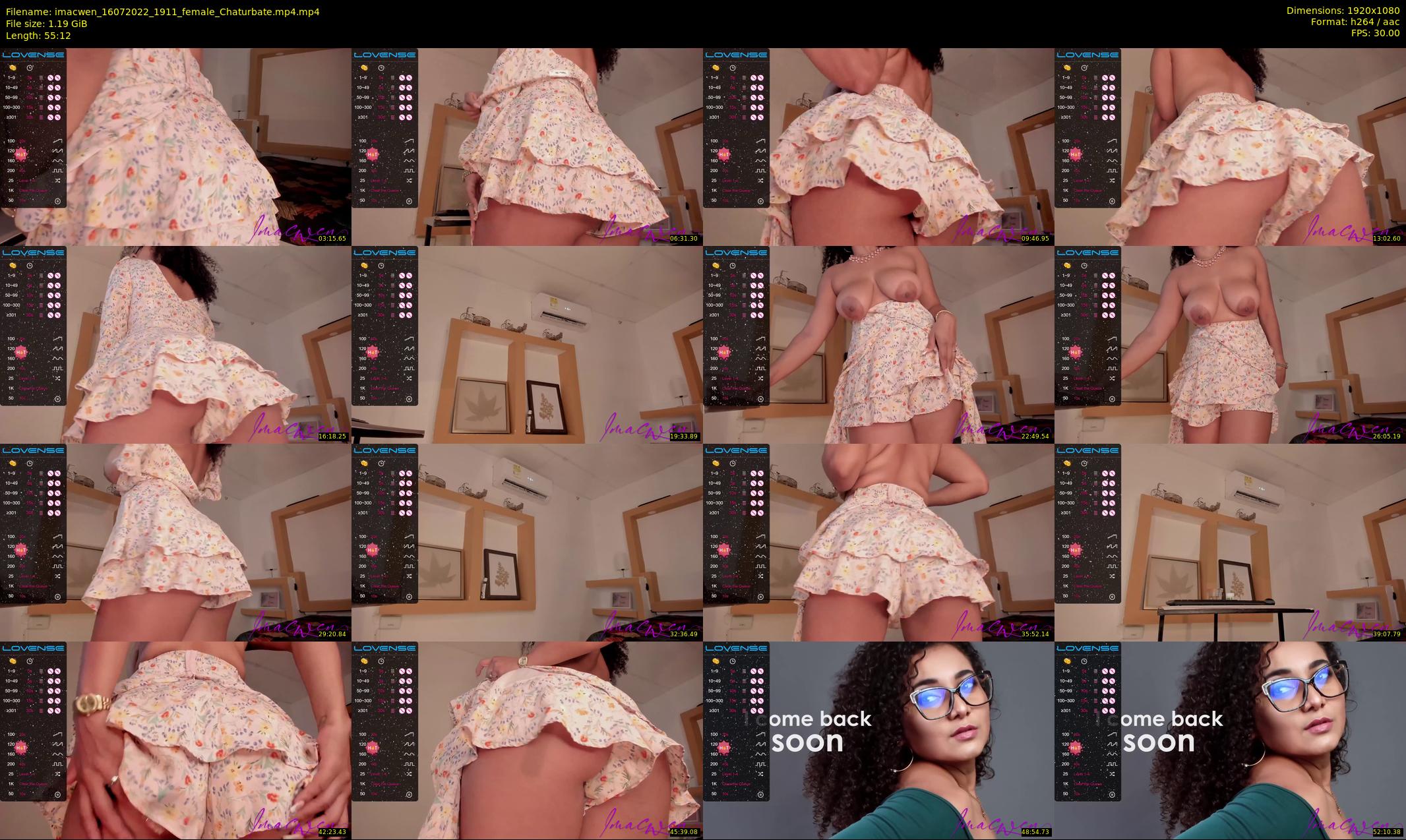 imacwen — 56 minute Chaturbate female cam show recording, 1080p, Jul 16, 2022