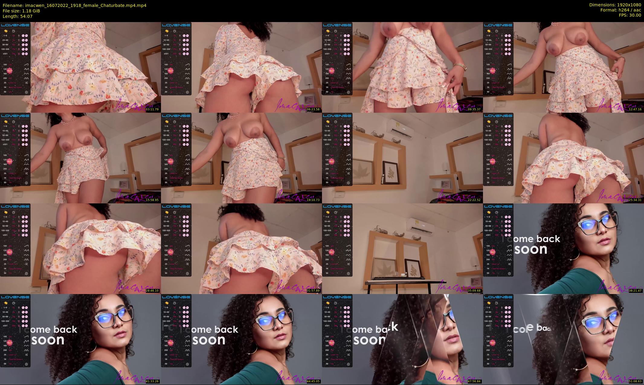 imacwen — 55 minute Chaturbate female cam show recording, 1080p, Jul 16, 2022
