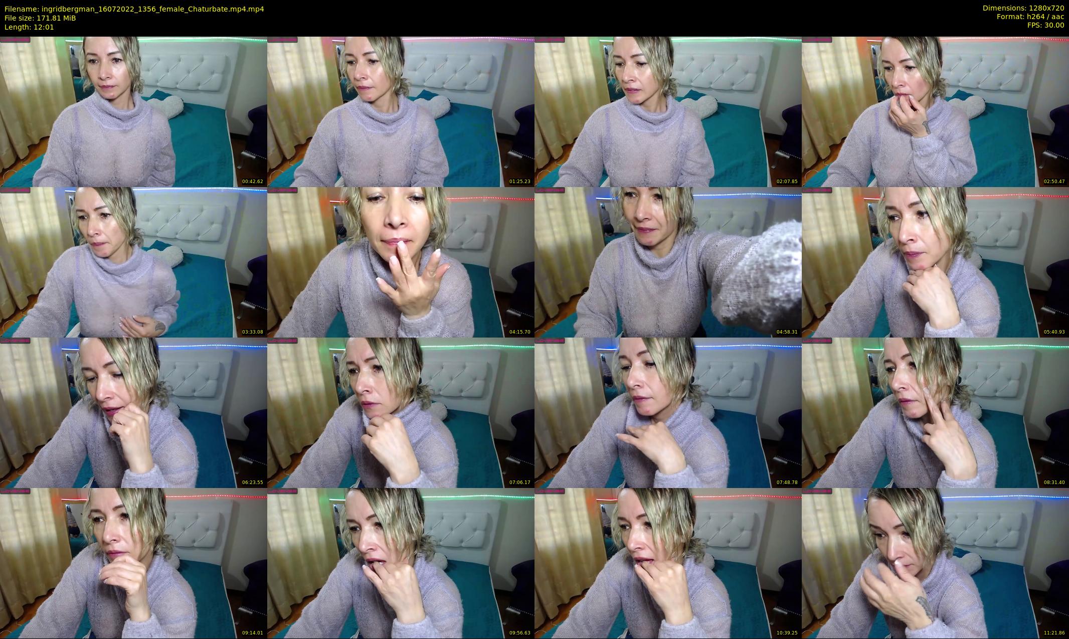 ingridbergman — 13 minute Chaturbate female cam show recording, 720p, Jul 16, 2022