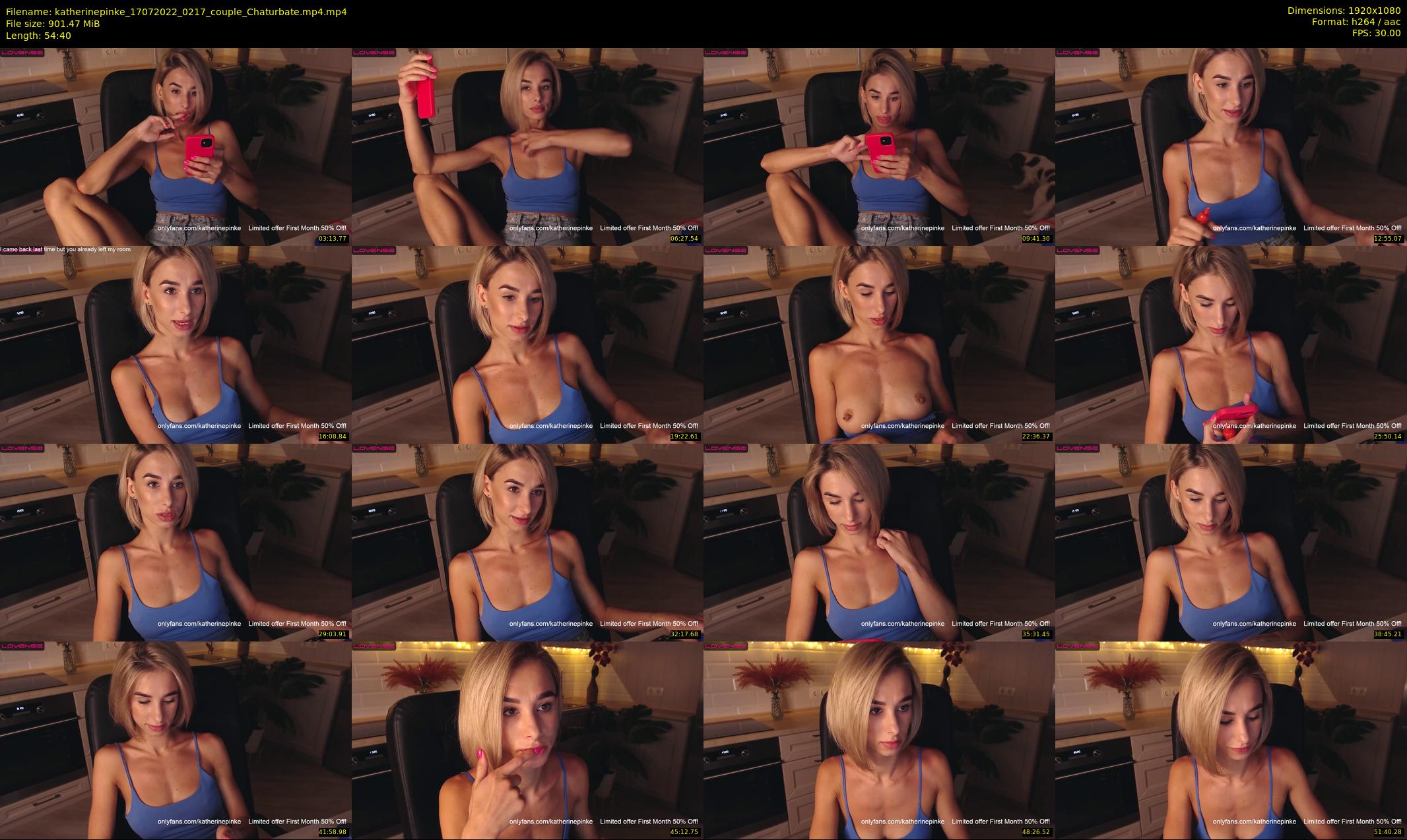katherinepinke — 55 minute Chaturbate female cam show recording, 1080p, Jul 17, 2022