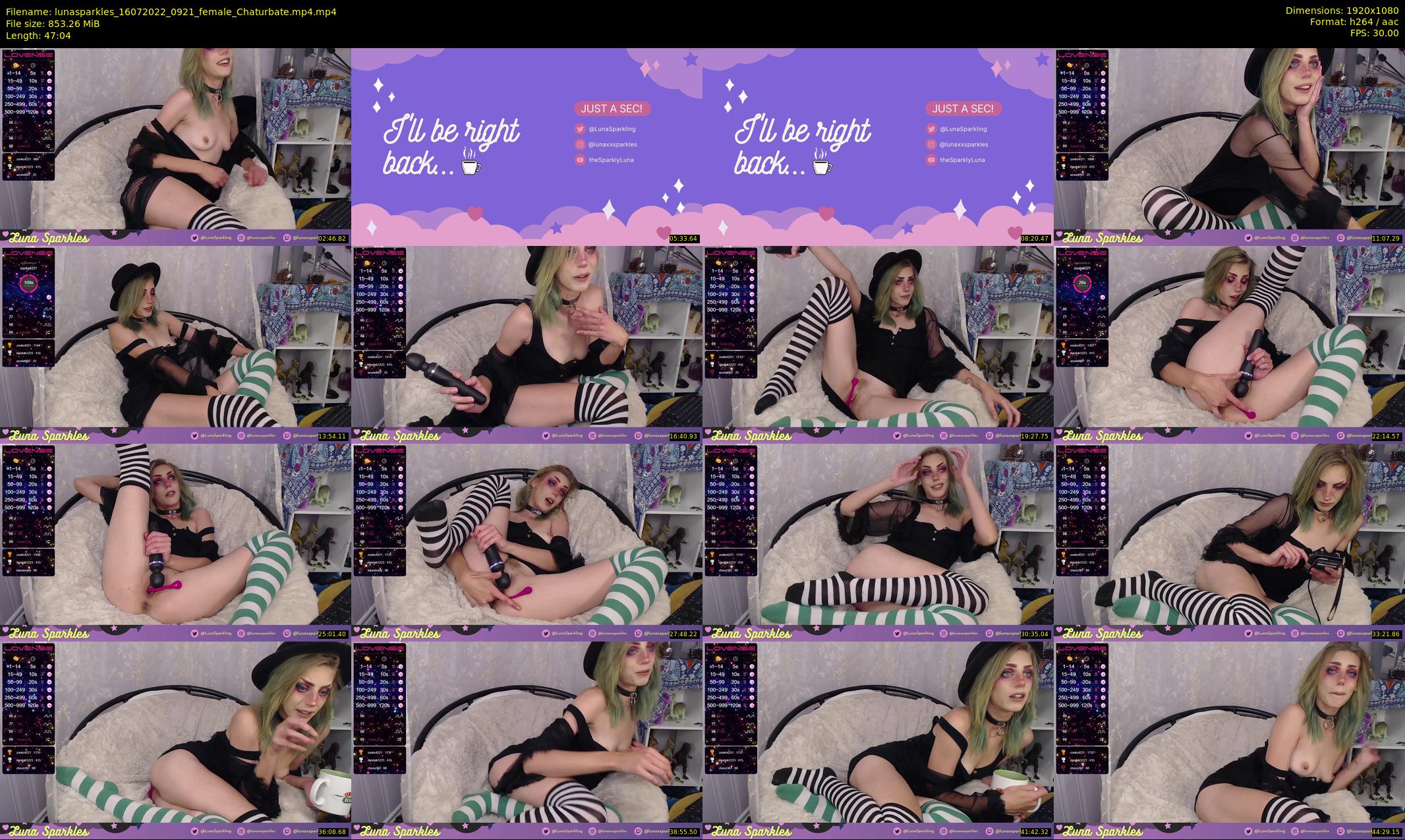 lunasparkles — 48 minute Chaturbate female cam show recording, 1080p, Jul 16, 2022