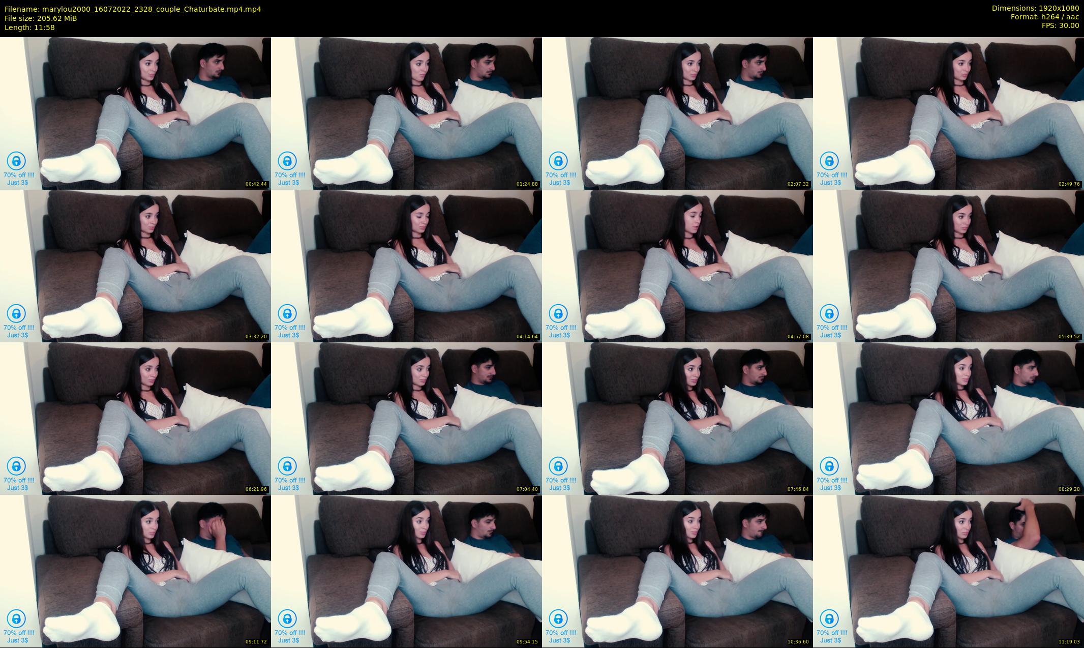 marylou2000 — 12 minute Chaturbate couple cam show recording, 1080p, Jul 16, 2022