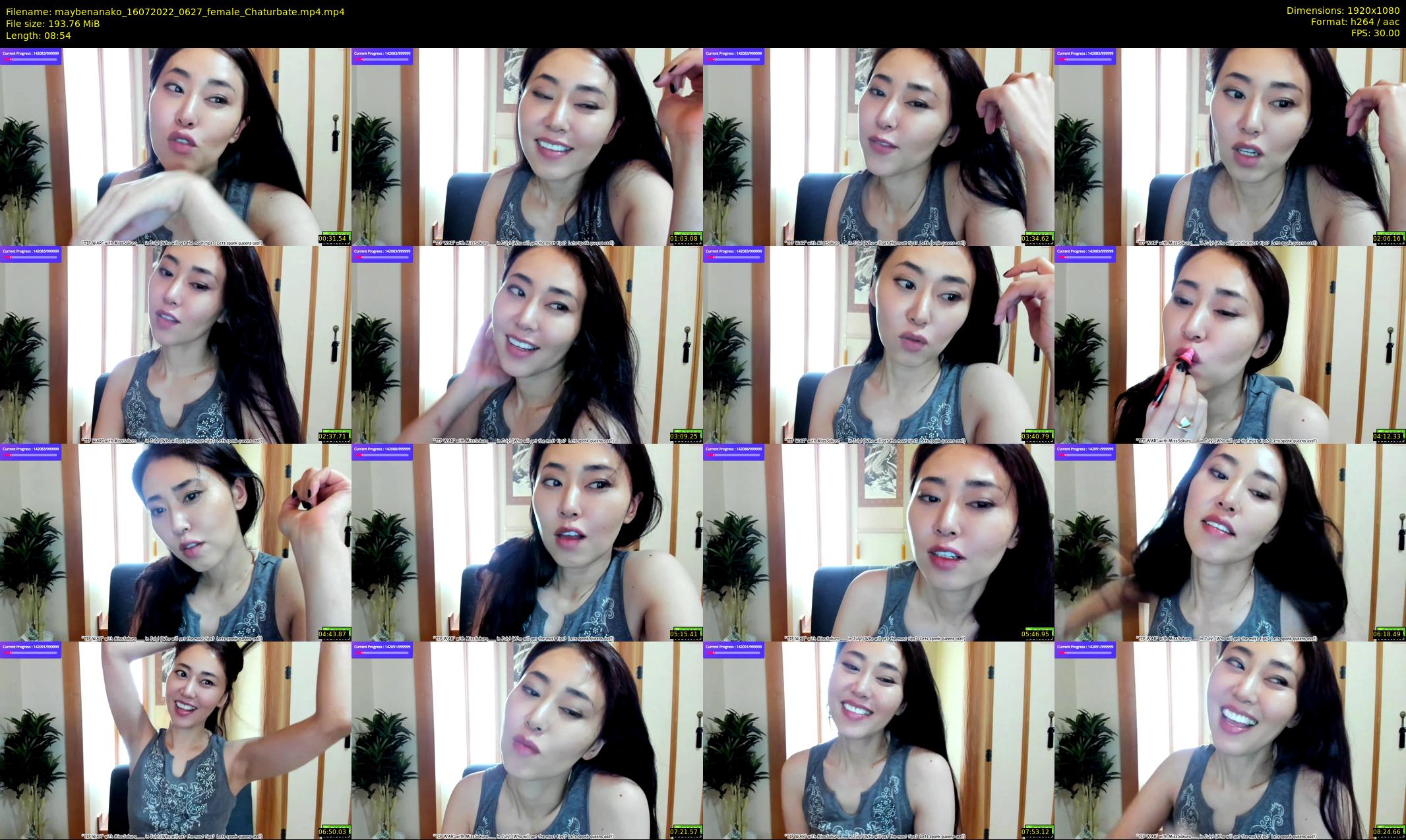 maybenanako — 9 minute Chaturbate female cam show recording, 1080p, Jul 16, 2022