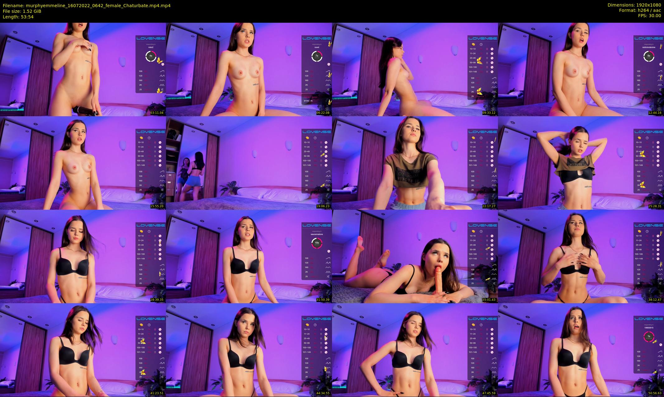 murphyemmeline — 54 minute Chaturbate female cam show recording, 1080p, Jul 16, 2022