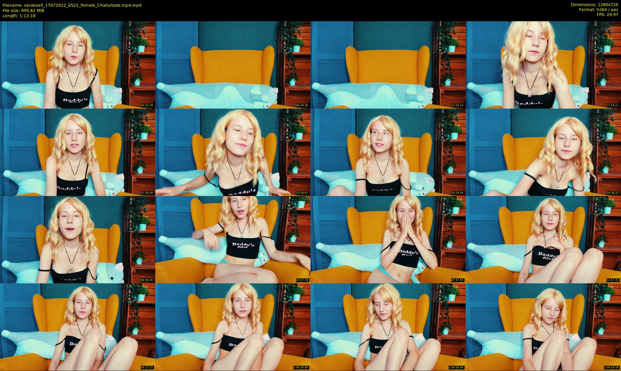 sarakaell — 74 minute Chaturbate female cam show recording, 720p, Jul 17, 2022