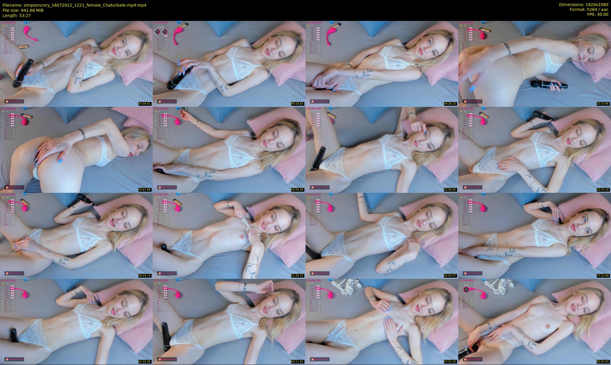 simpsoncory — 54 minute Chaturbate female cam show recording, 1080p, Jul 16, 2022