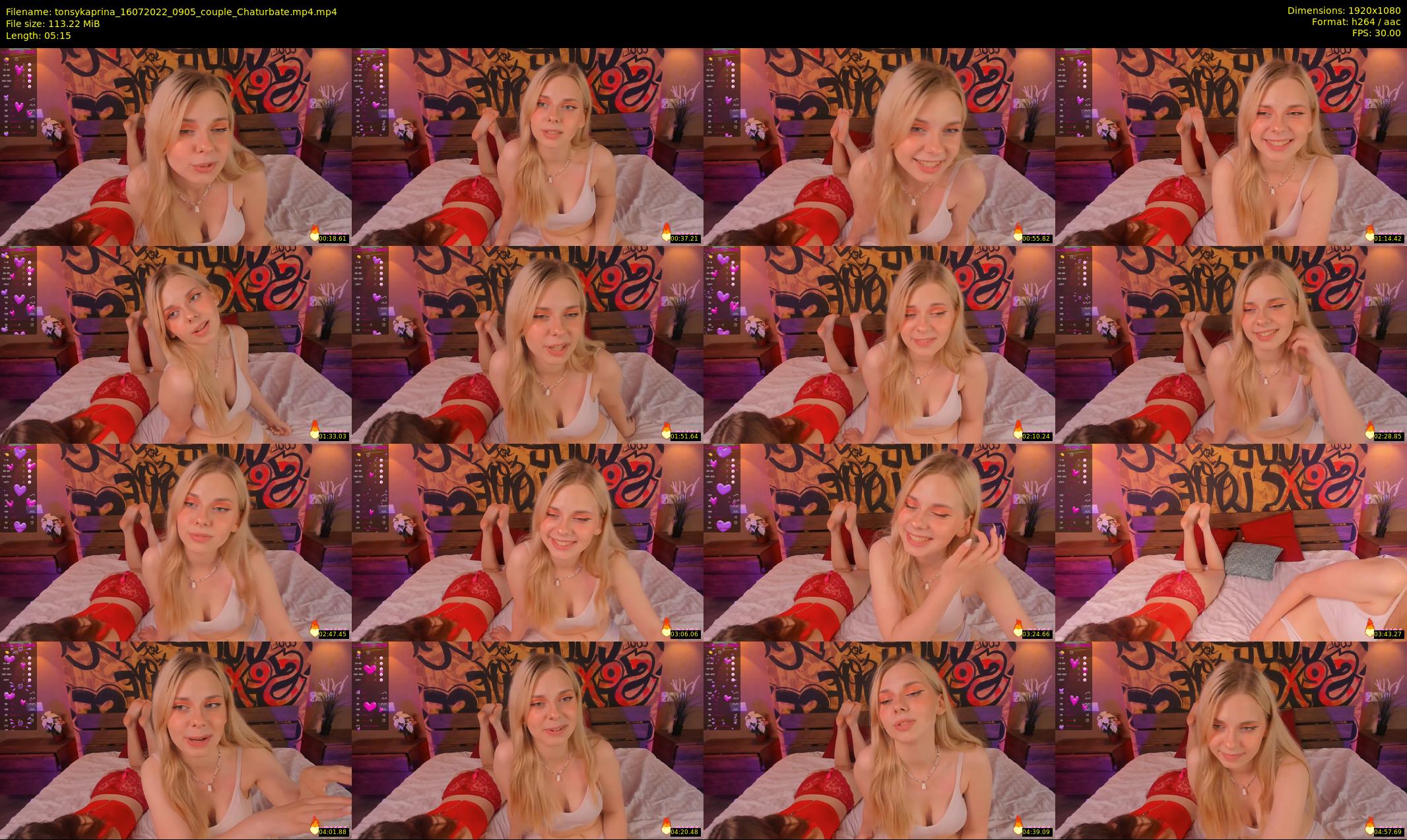 tonsykaprina — 6 minute Chaturbate couple cam show recording, 1080p, Jul 16, 2022