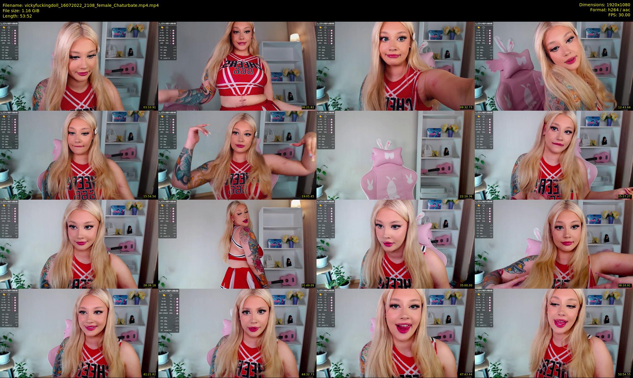 vickyfuckingdoll — 54 minute Chaturbate female cam show recording, 1080p, Jul 16, 2022