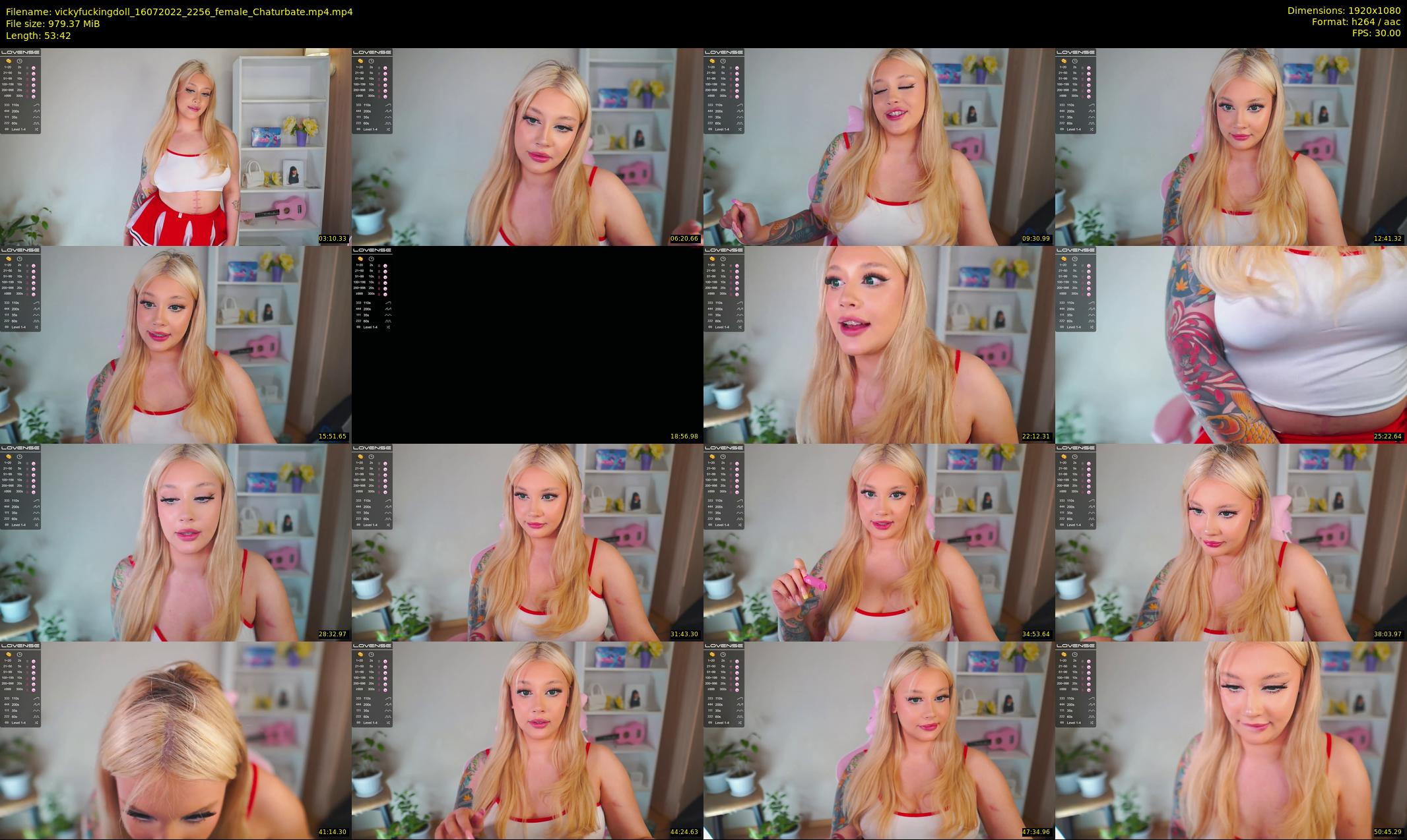 vickyfuckingdoll — 54 minute Chaturbate female cam show recording, 1080p, Jul 16, 2022
