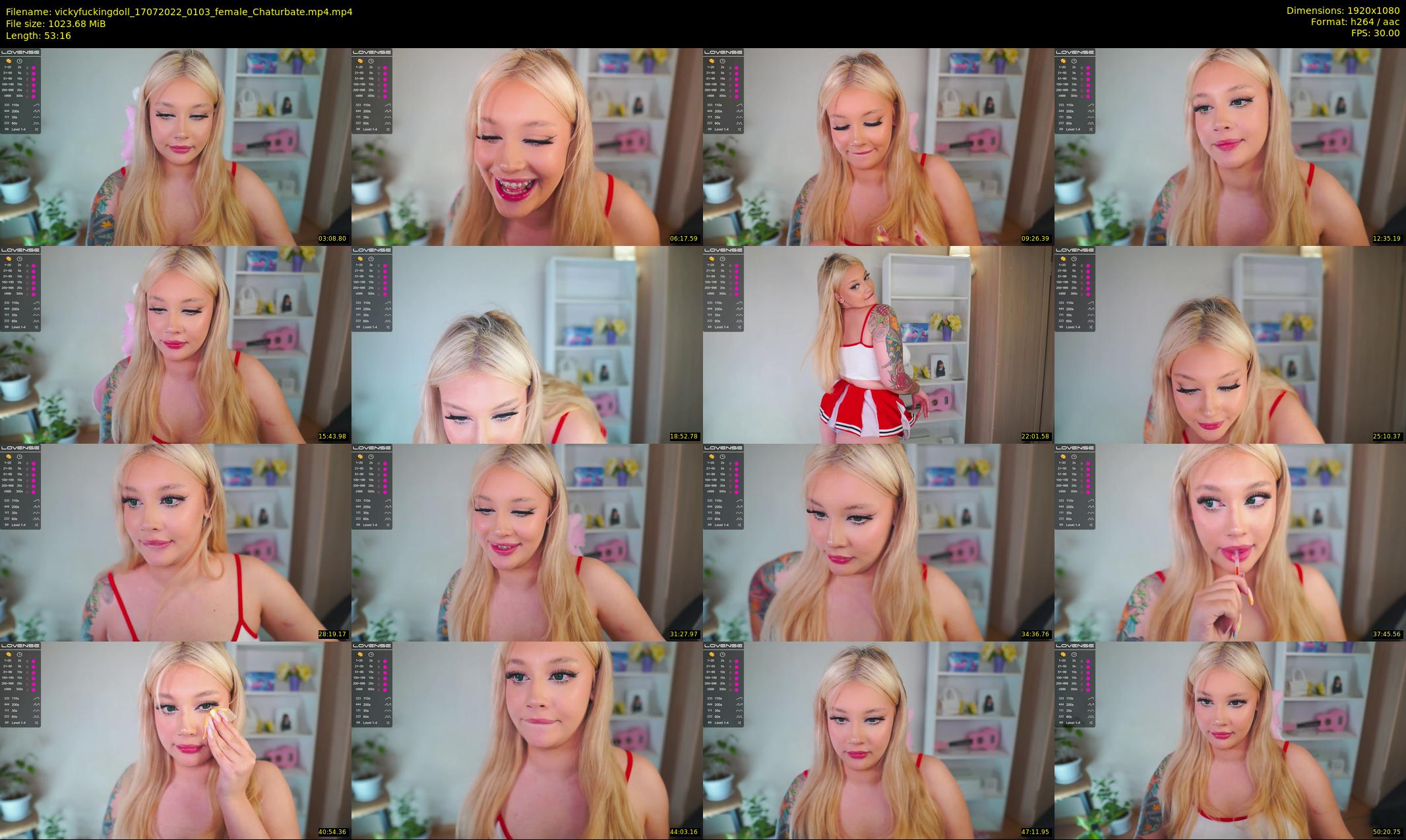 vickyfuckingdoll — 54 minute Chaturbate female cam show recording, 1080p, Jul 17, 2022