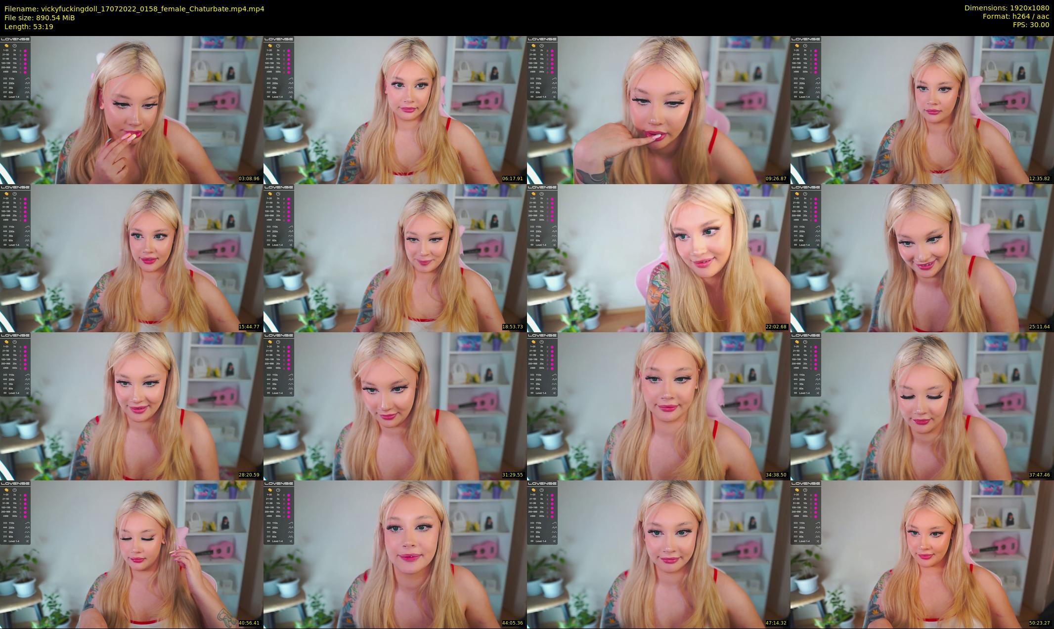 vickyfuckingdoll — 54 minute Chaturbate female cam show recording, 1080p, Jul 17, 2022