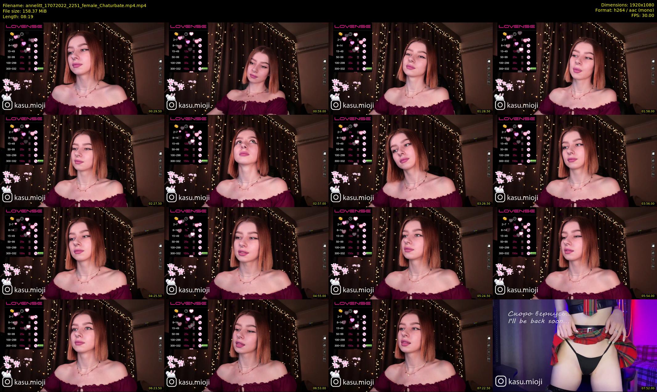 annelitt — 9 minute Chaturbate female cam show recording, 1080p, Jul 17, 2022