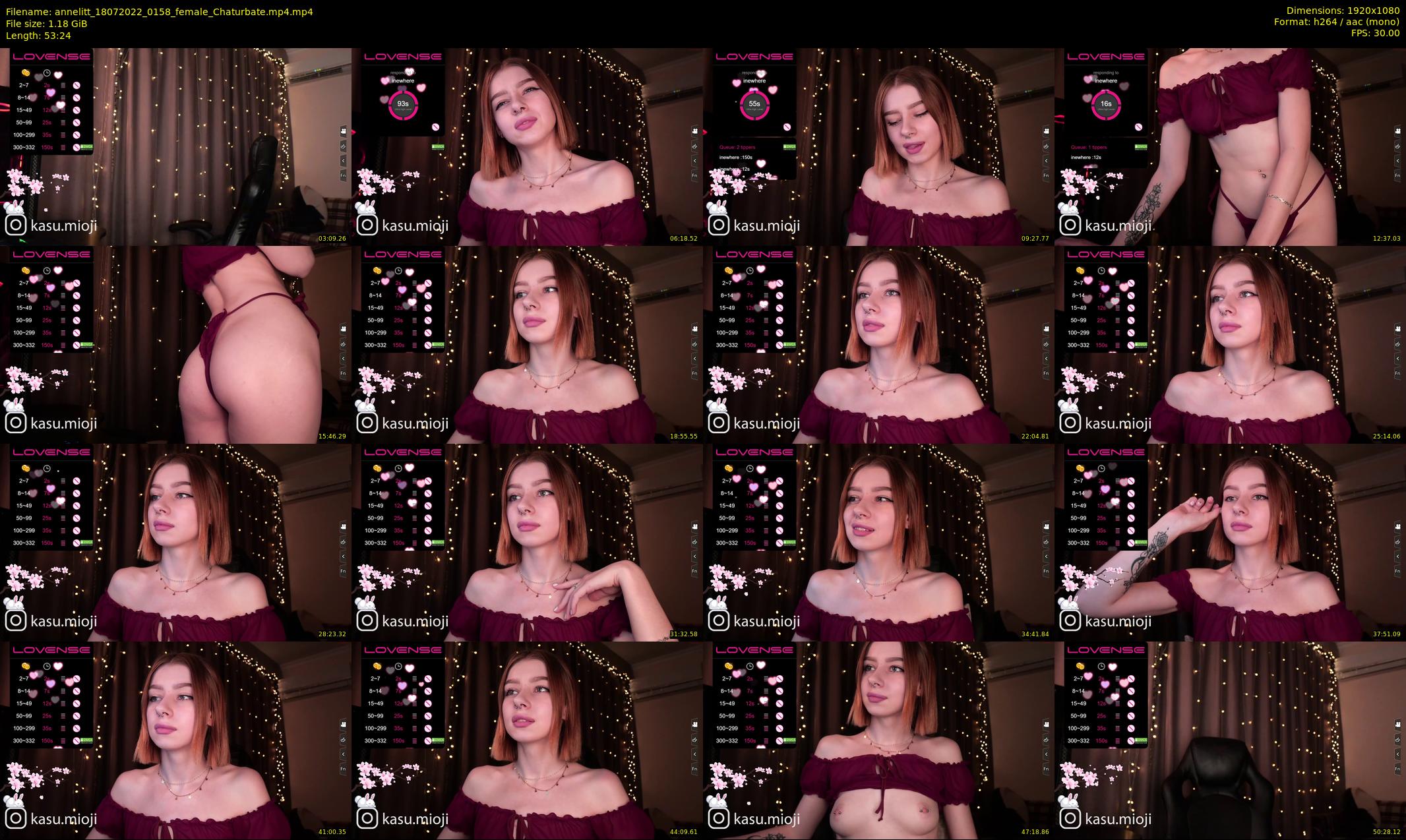 annelitt — 54 minute Chaturbate female cam show recording, 1080p, Jul 18, 2022