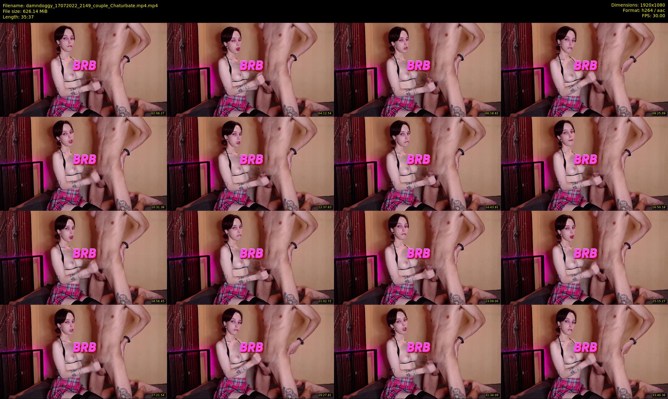 damndoggy — 36 minute Chaturbate couple cam show recording, 1080p, Jul 17, 2022