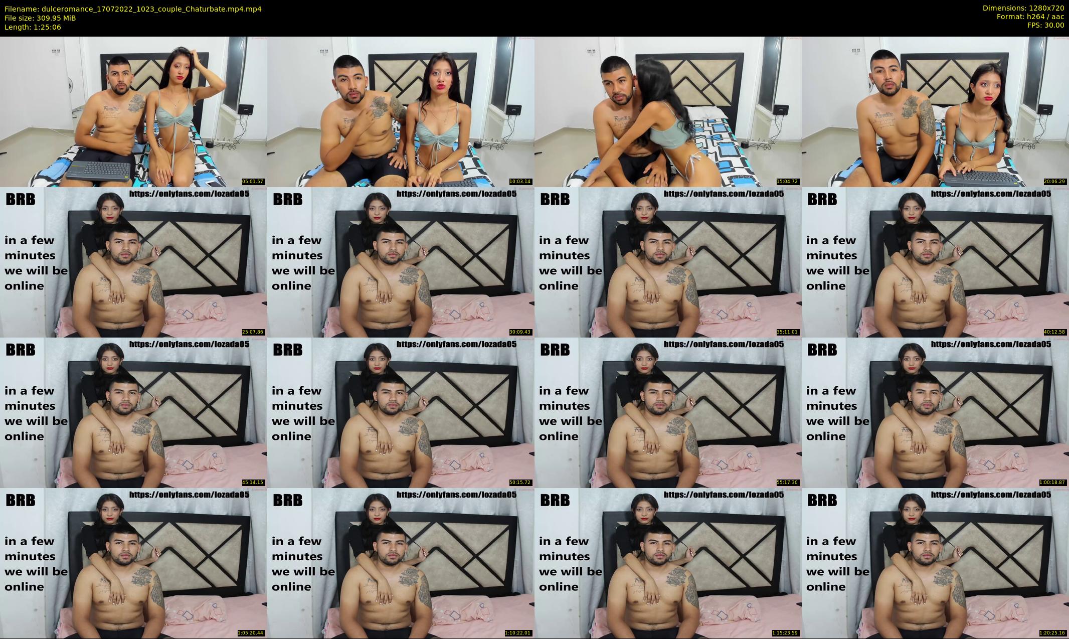 dulceromance — 86 minute Chaturbate couple cam show recording, 720p, Jul 17, 2022