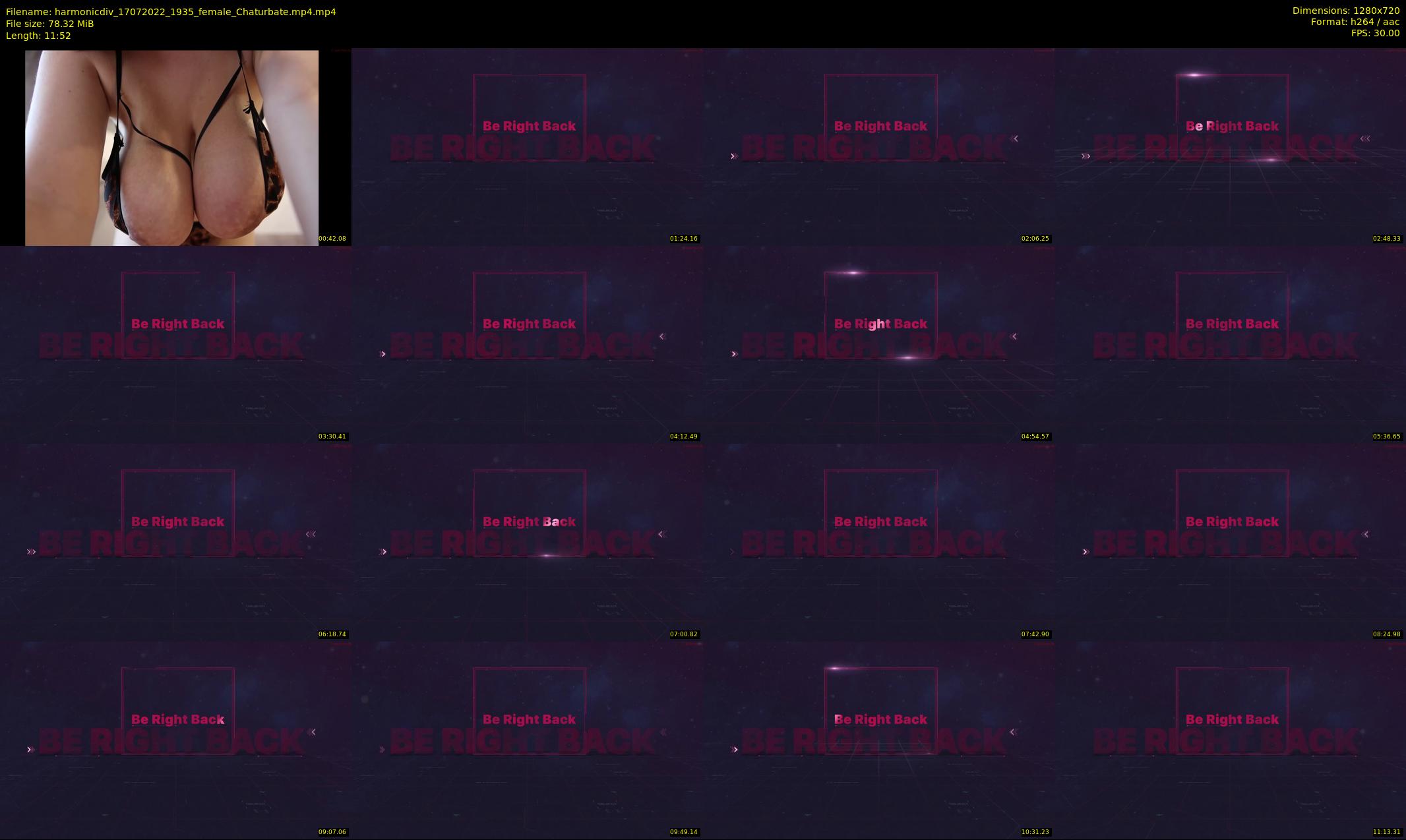 harmonicdiv — 12 minute Chaturbate female cam show recording, 720p, Jul 17, 2022