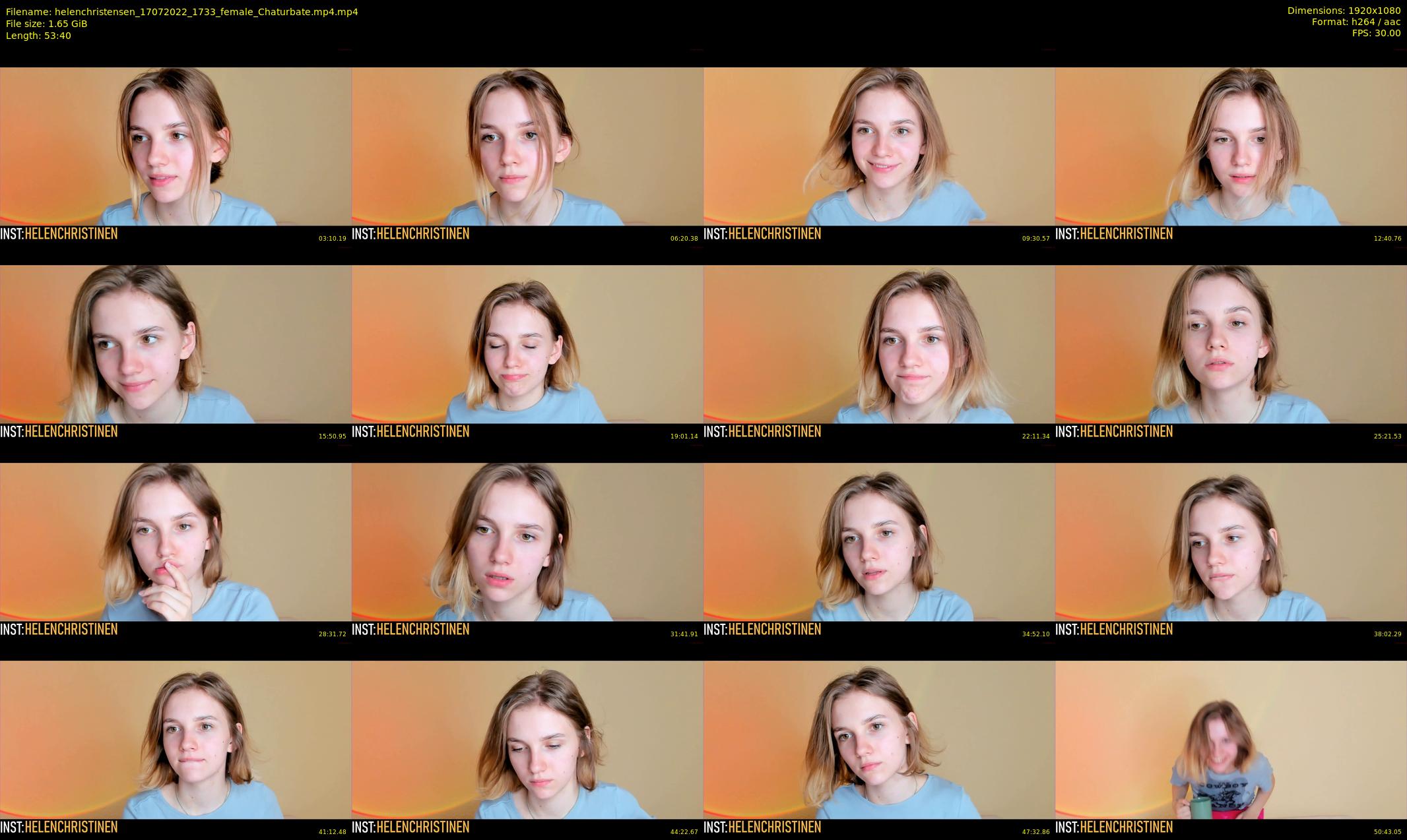 helenchristensen — 54 minute Chaturbate female cam show recording, 1080p, Jul 17, 2022