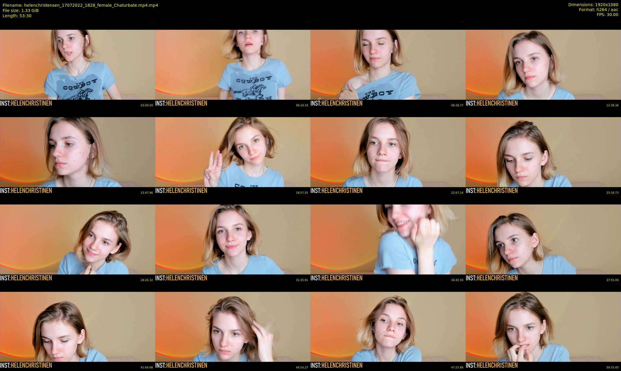 helenchristensen — 54 minute Chaturbate female cam show recording, 1080p, Jul 17, 2022