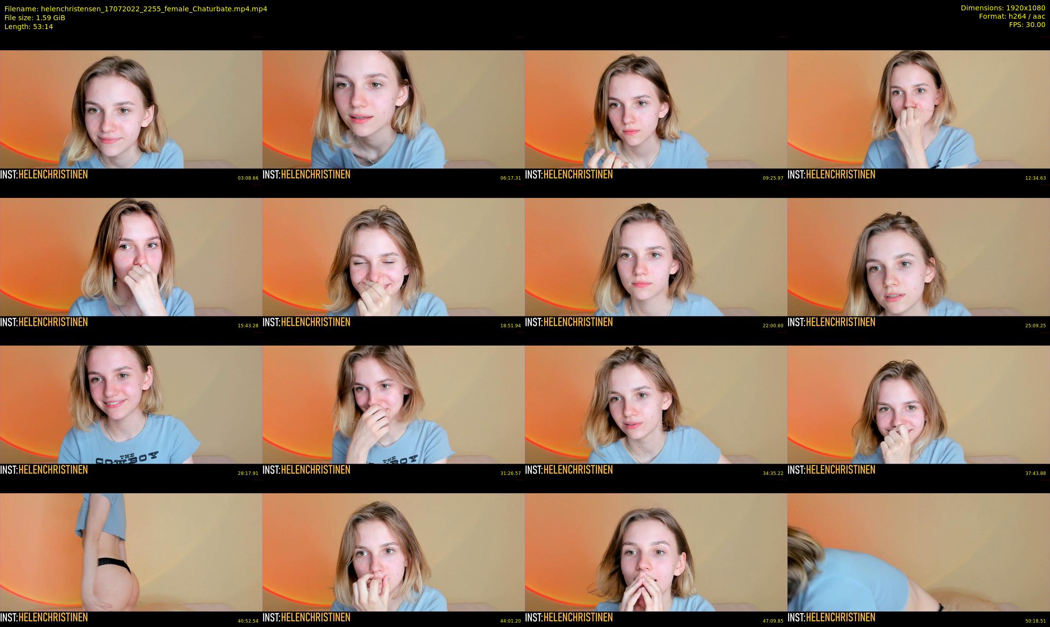 helenchristensen — 54 minute Chaturbate female cam show recording, 1080p, Jul 17, 2022