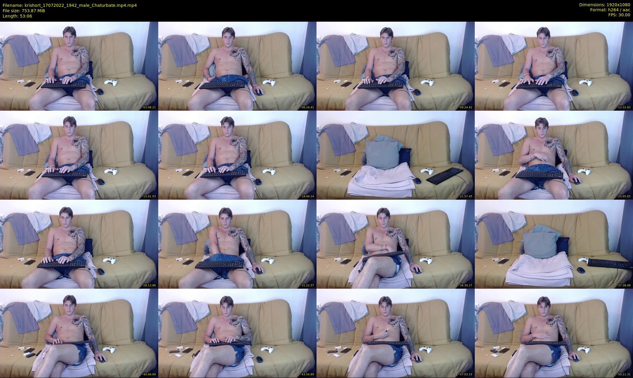 krishort — 54 minute Chaturbate male cam show recording, 1080p, Jul 17, 2022