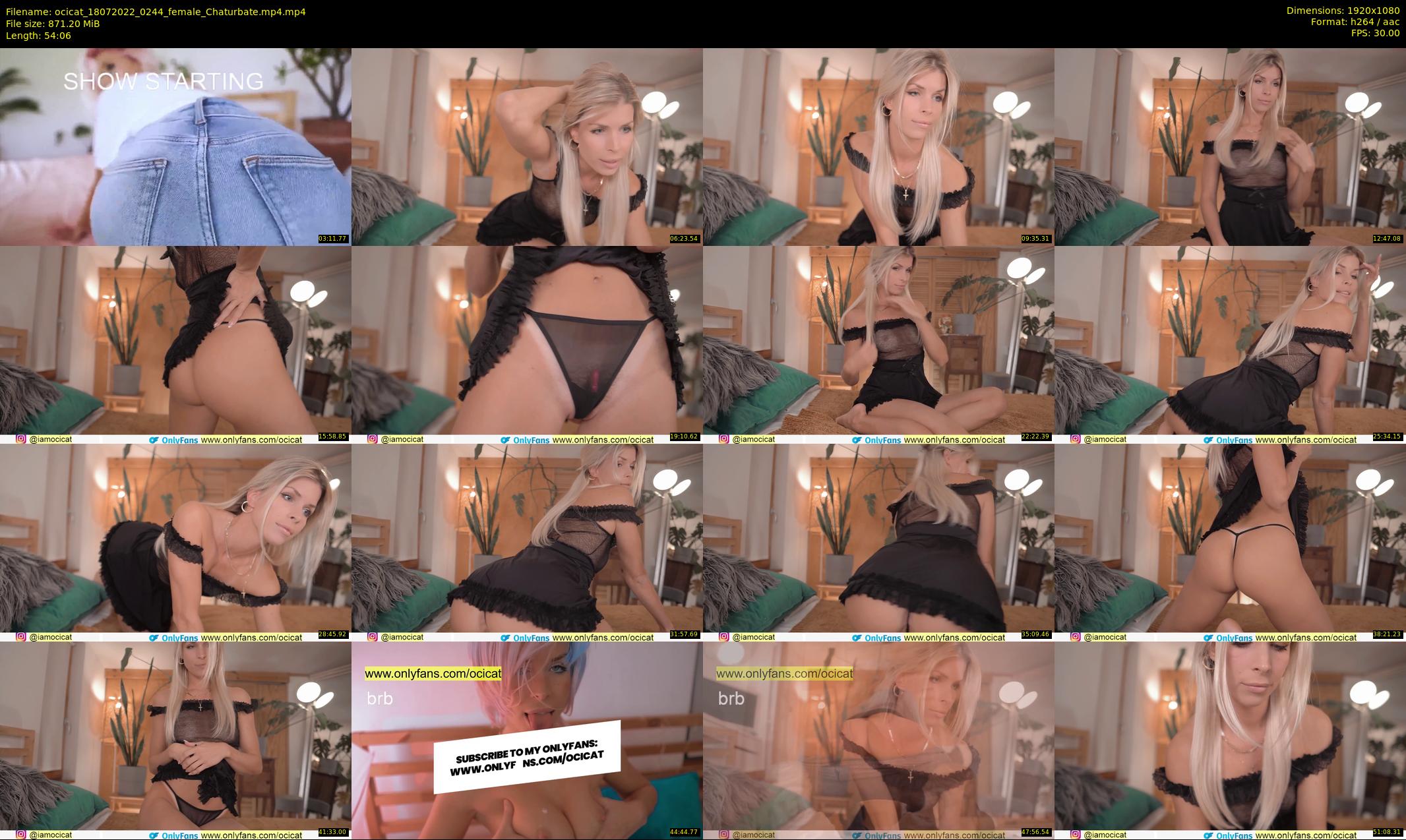 ocicat — 55 minute Chaturbate female cam show recording, 1080p, Jul 18, 2022