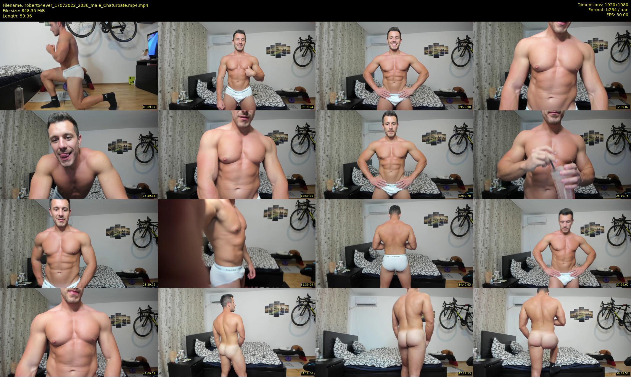 roberto4ever — 54 minute Chaturbate male cam show recording, 1080p, Jul 17, 2022