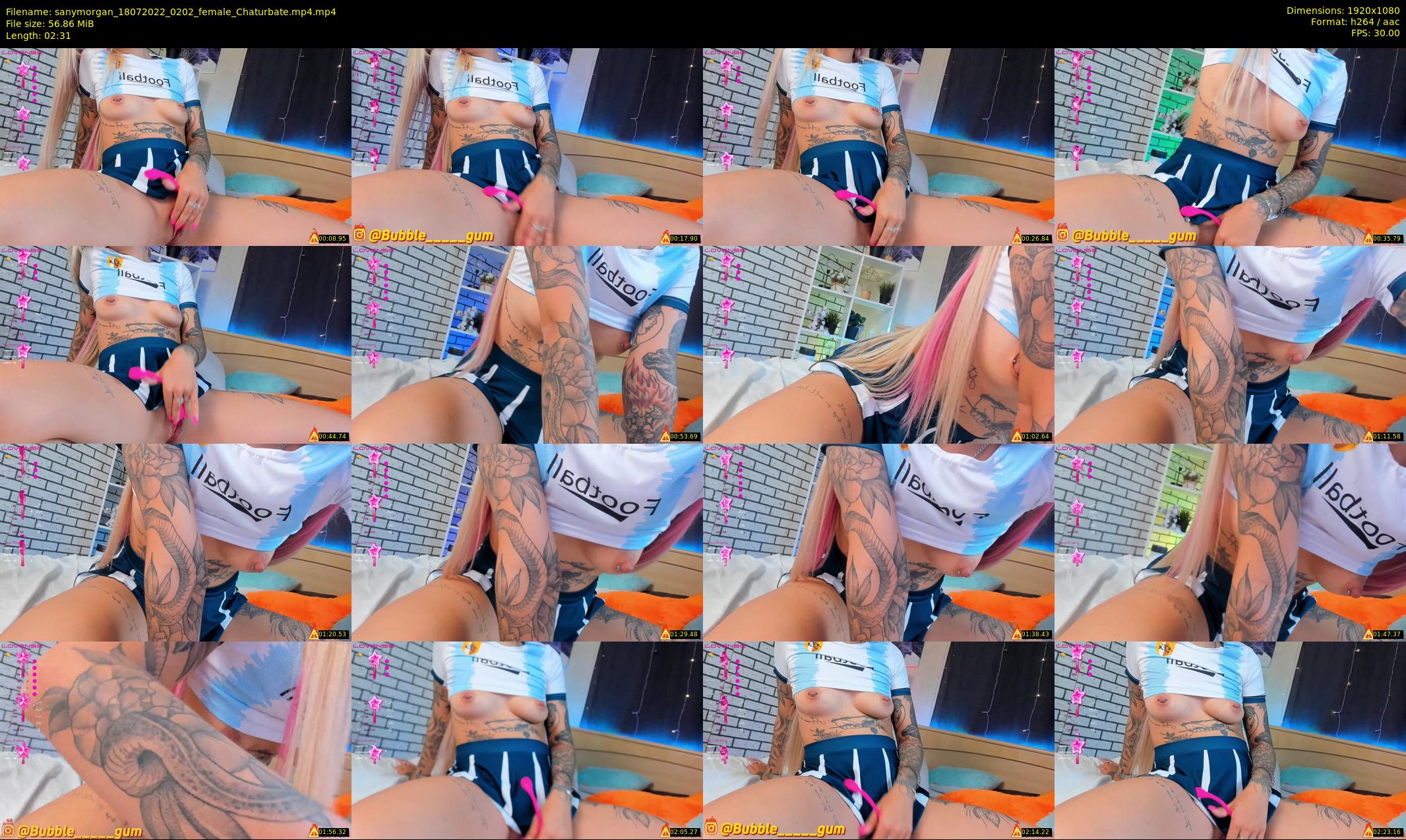 sanymorgan — 3 minute Chaturbate couple cam show recording, 1080p, Jul 18, 2022