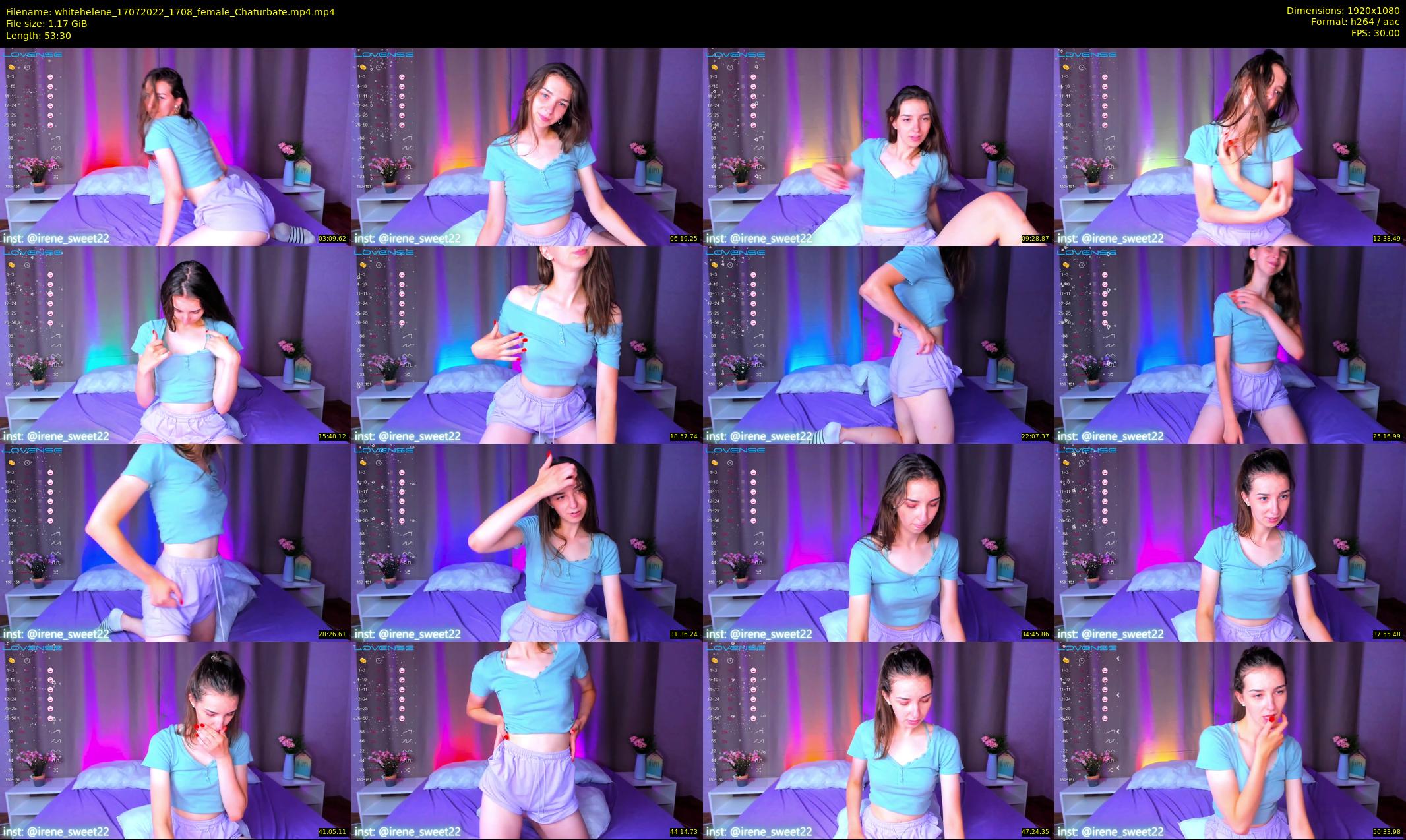 whitehelene — 54 minute Chaturbate female cam show recording, 1080p, Jul 17, 2022