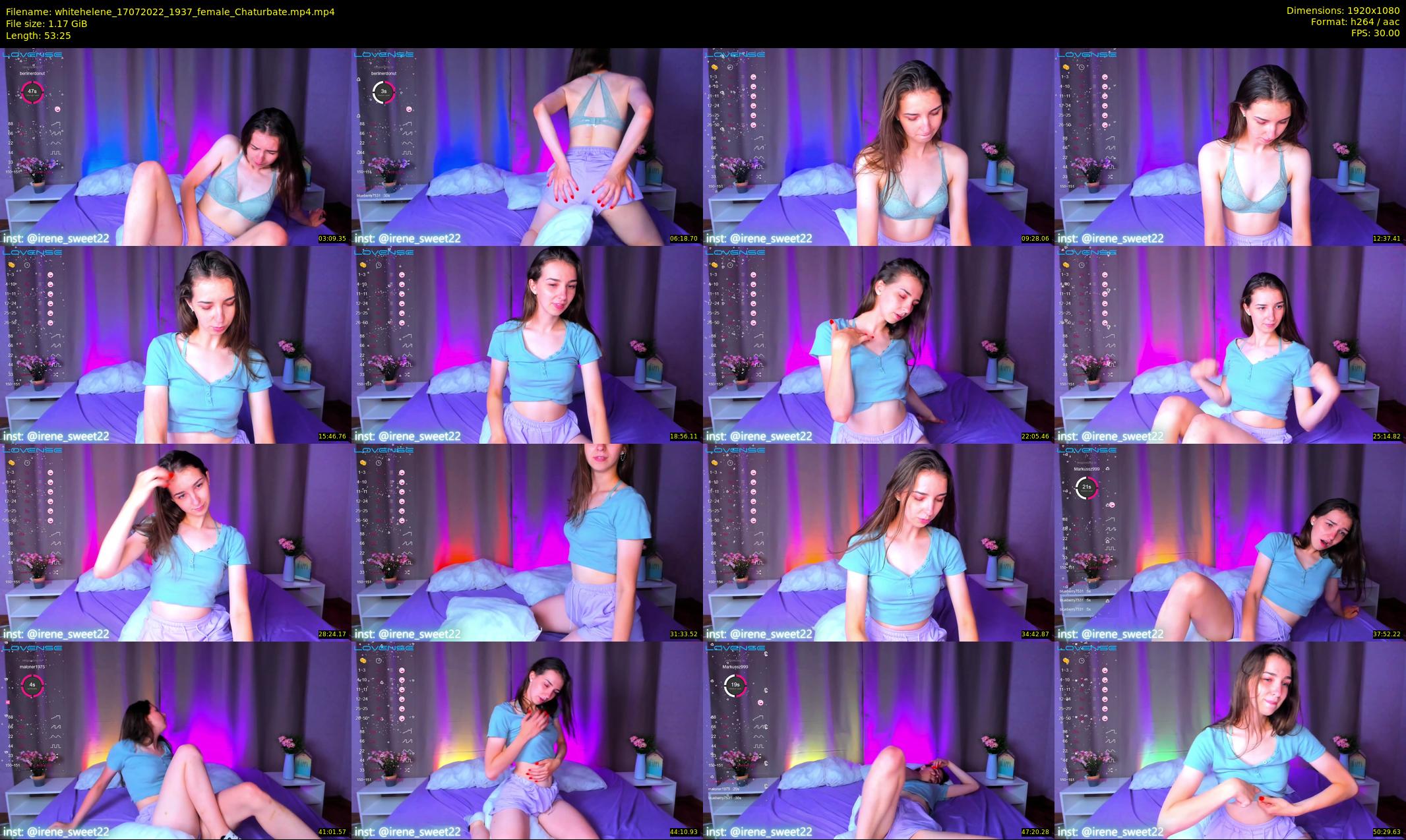 whitehelene — 54 minute Chaturbate female cam show recording, 1080p, Jul 17, 2022