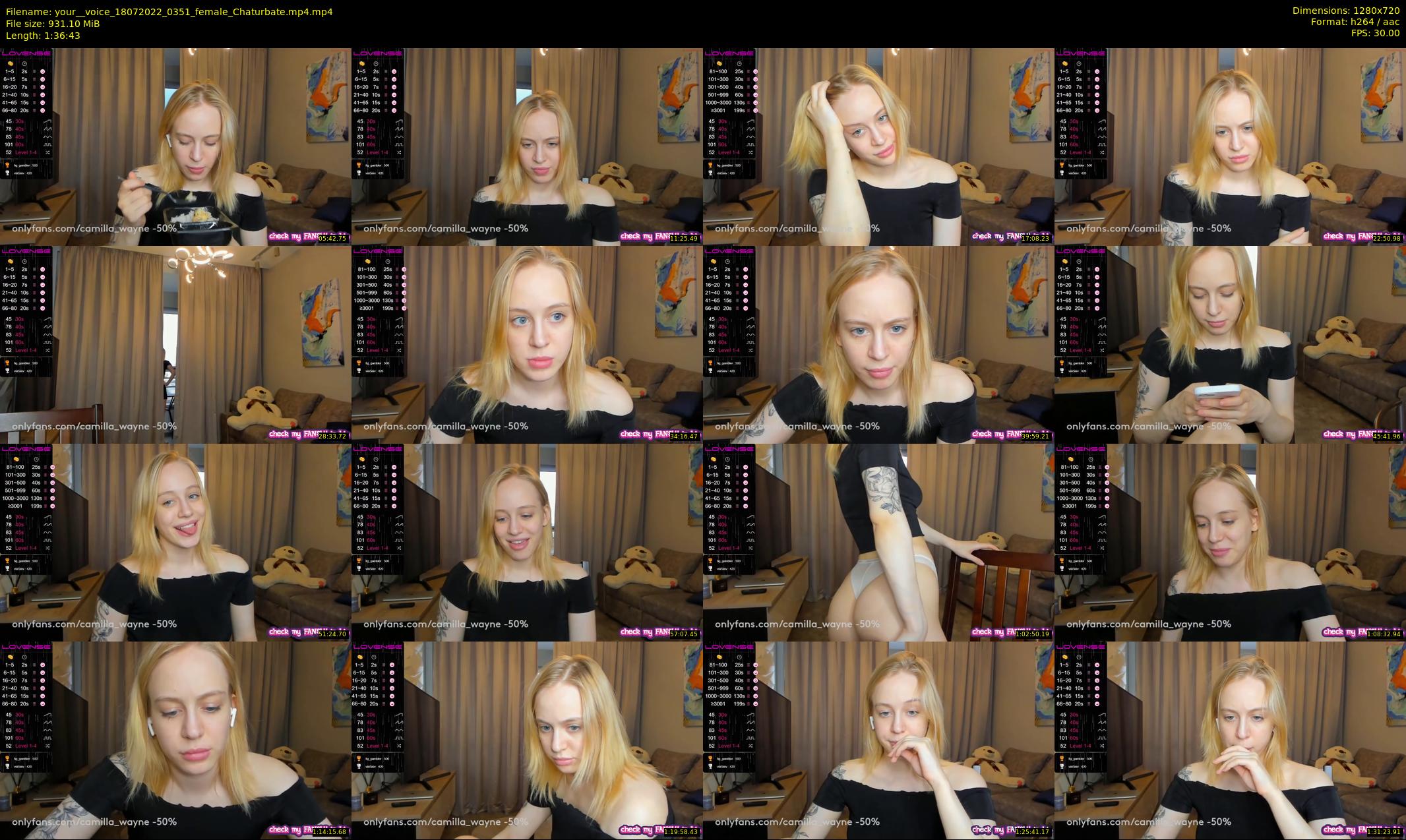 your__voice — 97 minute Chaturbate female cam show recording, 720p, Jul 18, 2022