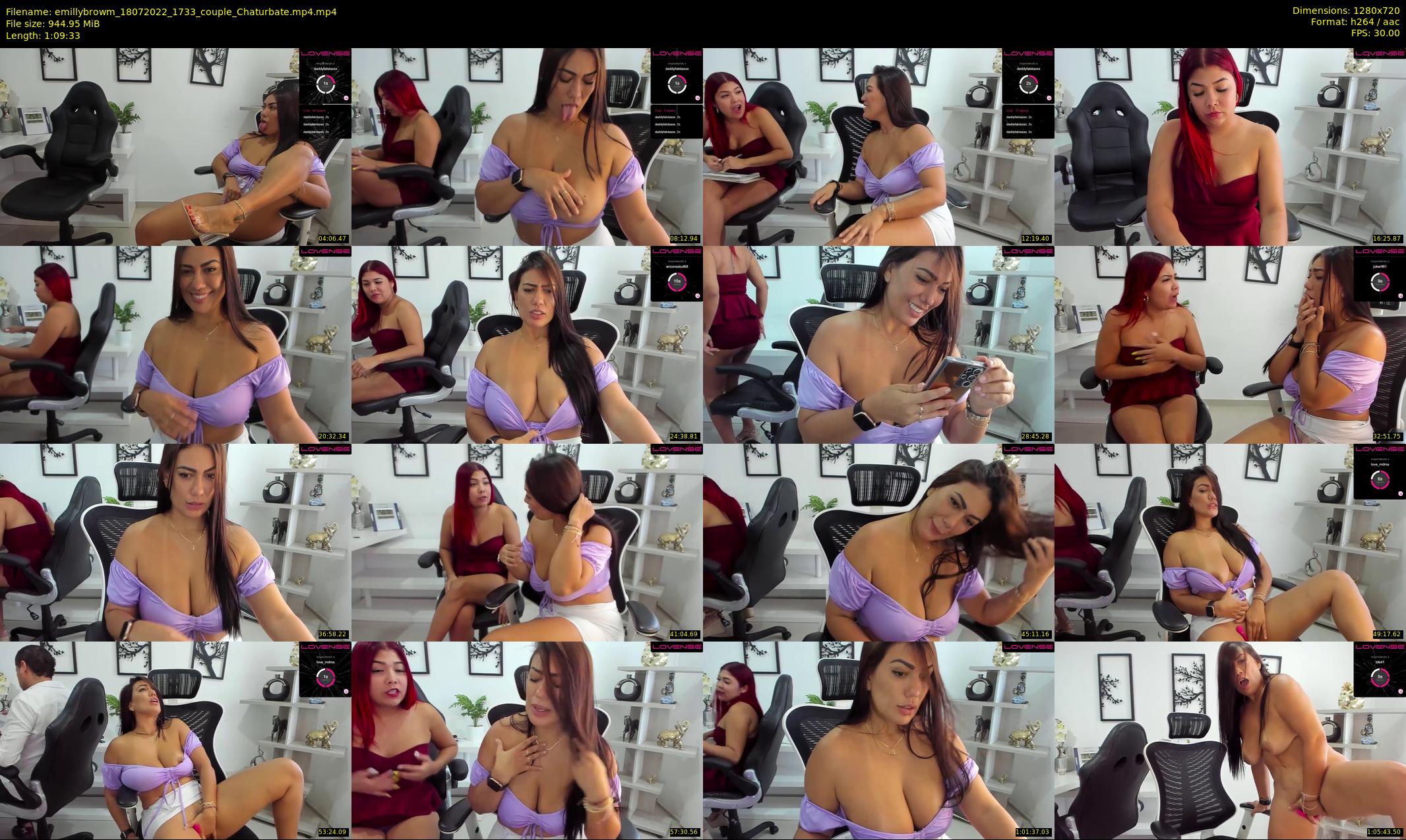 emillybrowm — 70 minute Chaturbate couple cam show recording, 720p, Jul 18, 2022