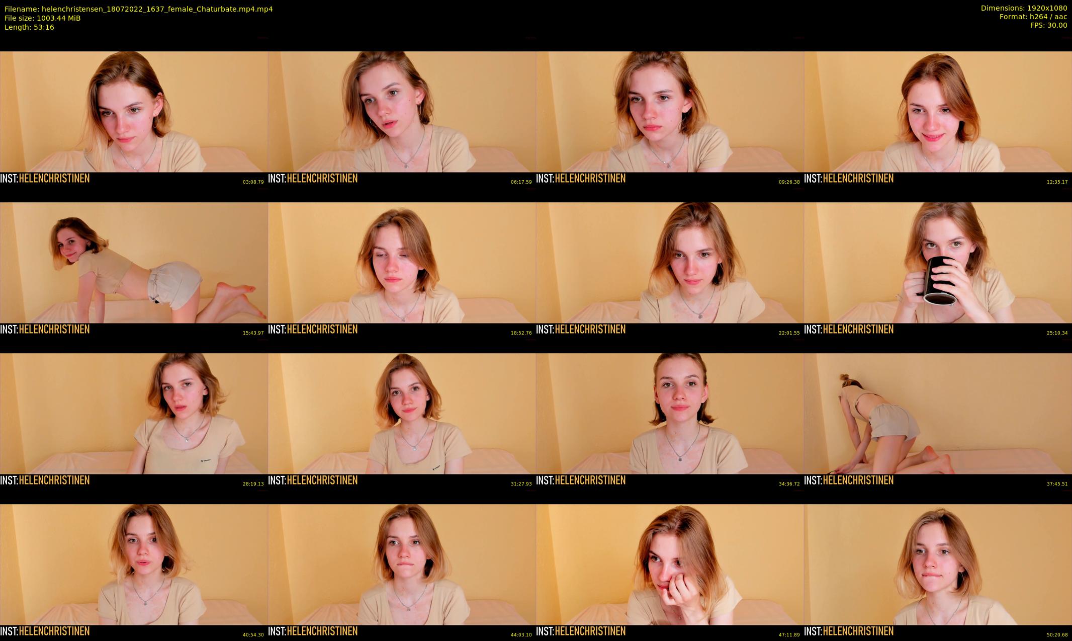helenchristensen — 54 minute Chaturbate female cam show recording, 1080p, Jul 18, 2022