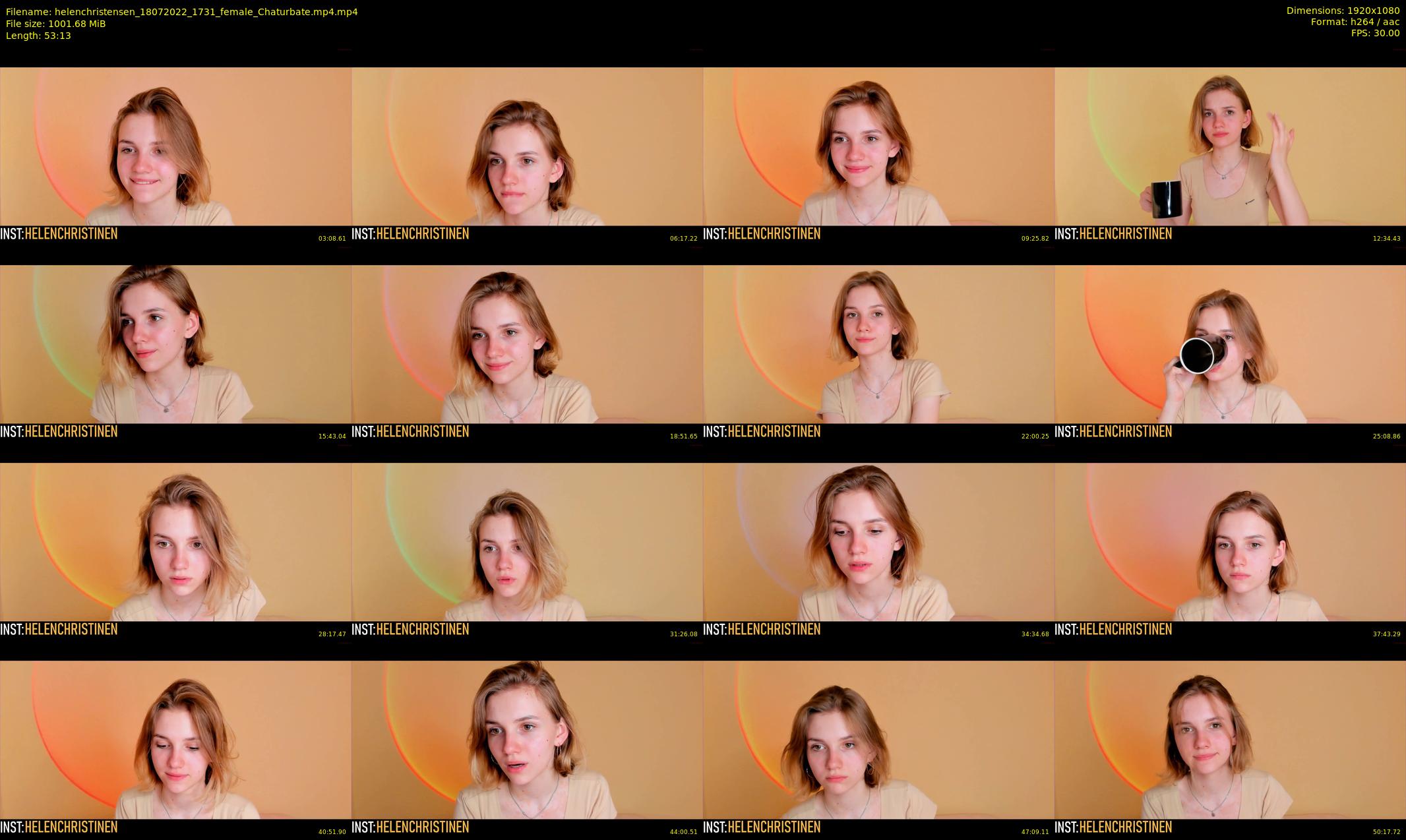 helenchristensen — 54 minute Chaturbate female cam show recording, 1080p, Jul 18, 2022