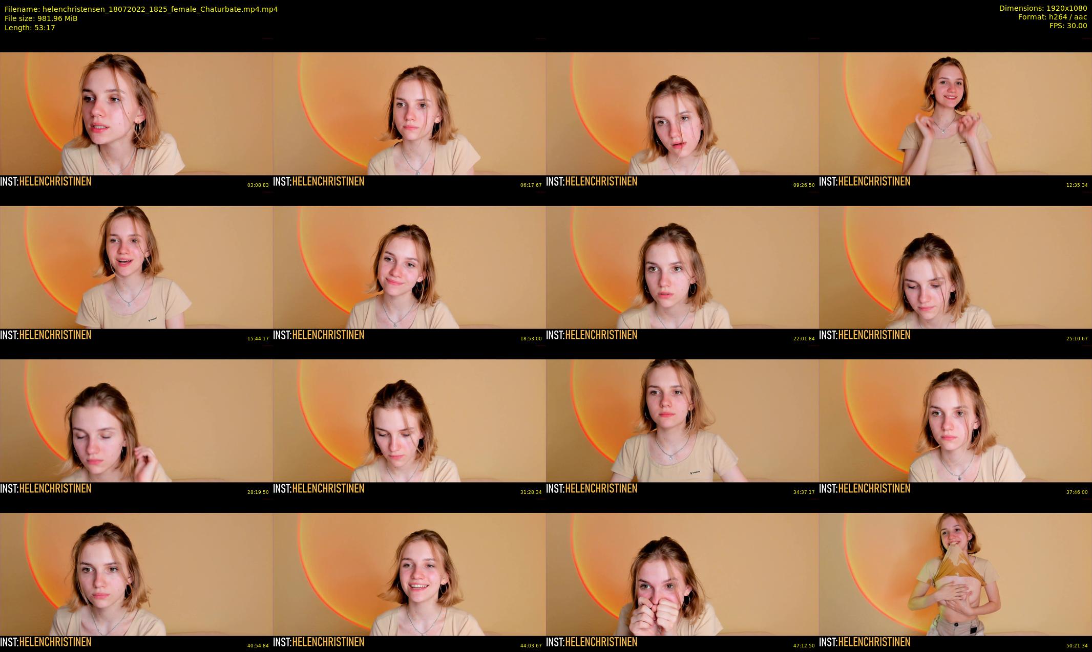 helenchristensen — 54 minute Chaturbate female cam show recording, 1080p, Jul 18, 2022