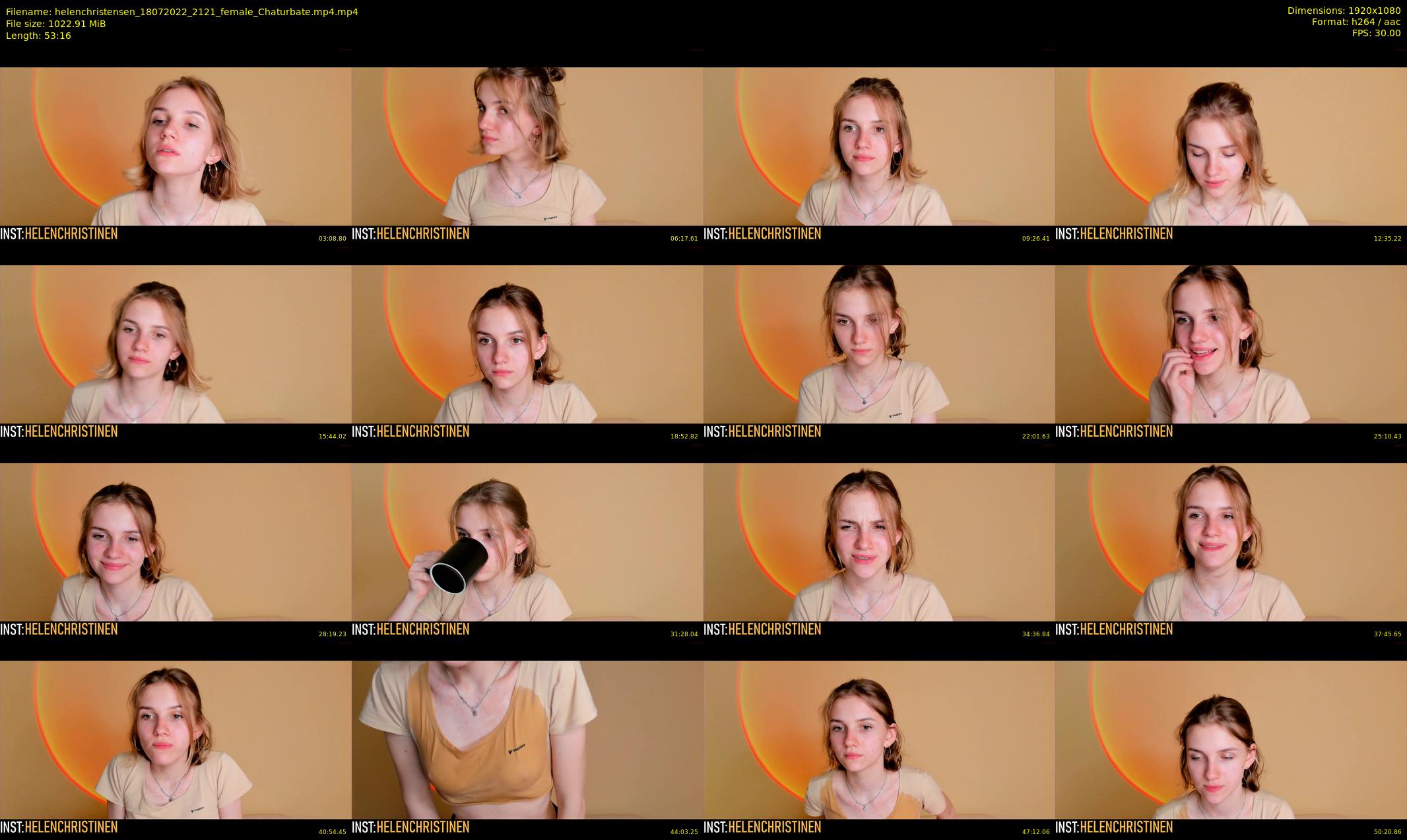helenchristensen — 54 minute Chaturbate female cam show recording, 1080p, Jul 18, 2022