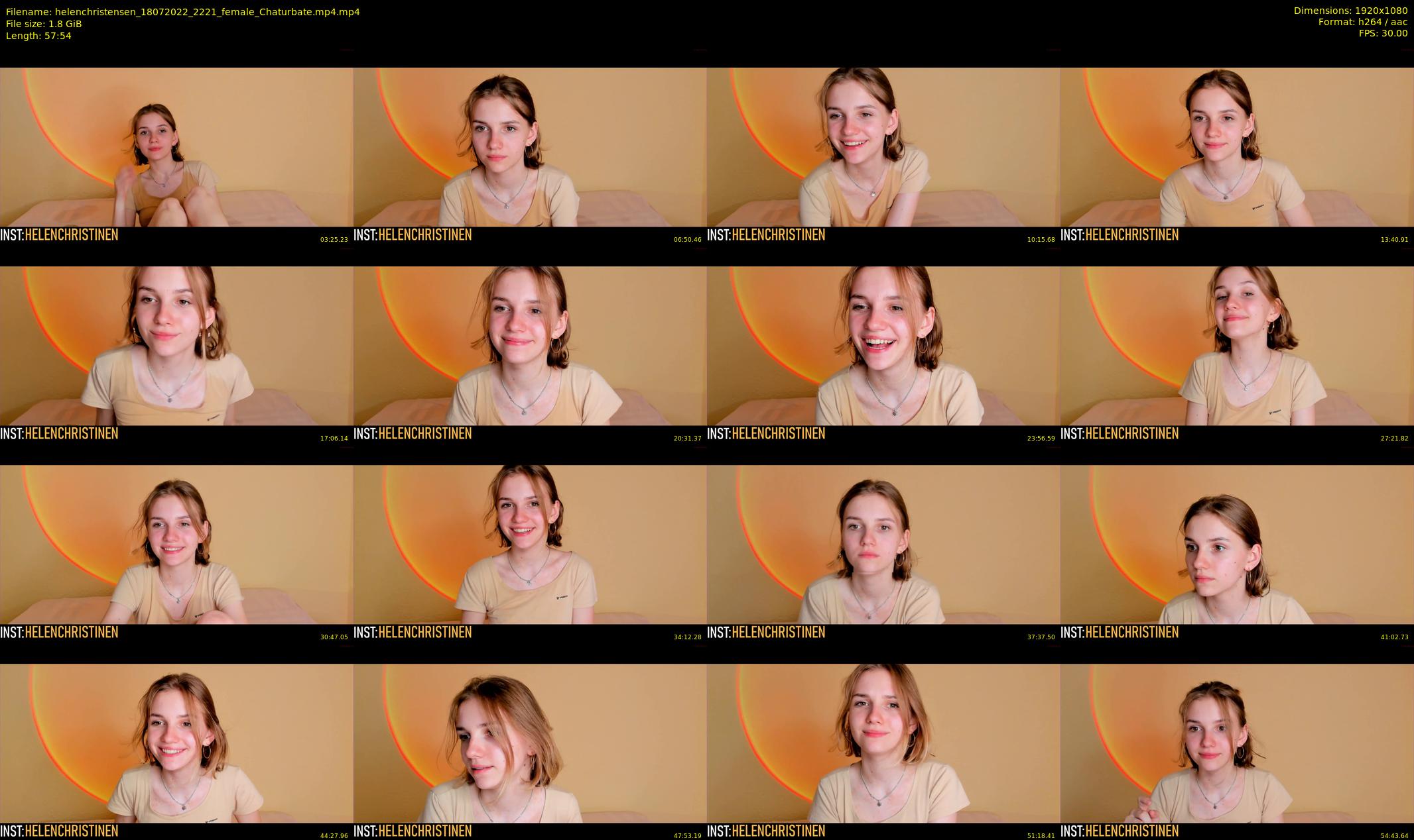 helenchristensen — 58 minute Chaturbate female cam show recording, 1080p, Jul 18, 2022