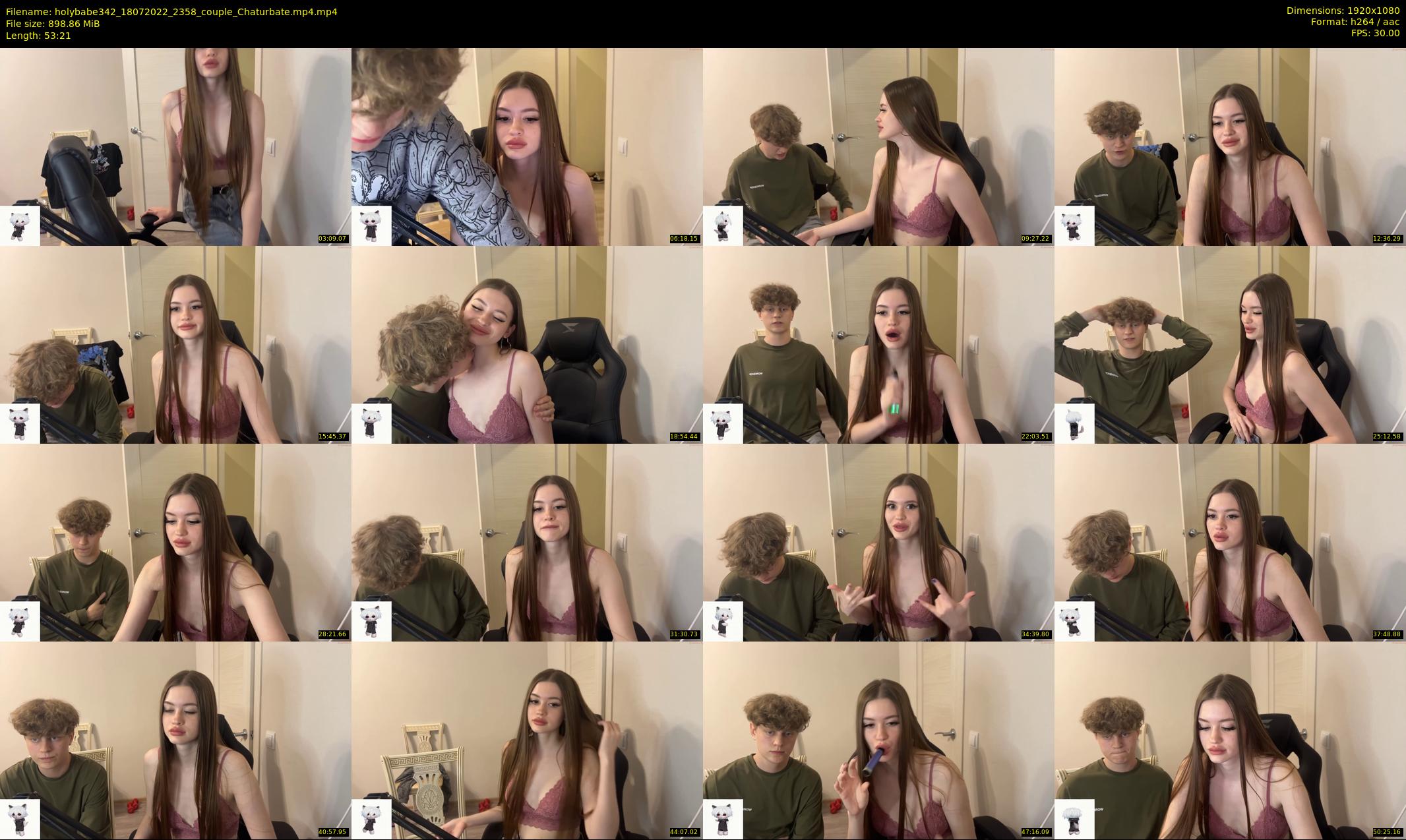 holybabe342 — 54 minute Chaturbate couple cam show recording, 1080p, Jul 18, 2022