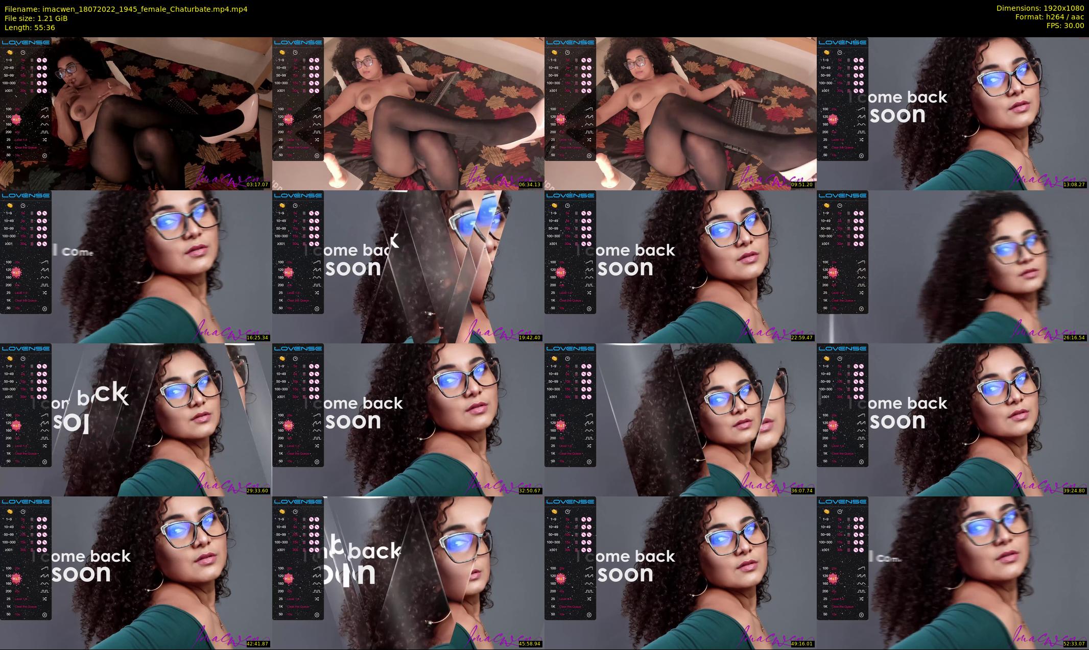 imacwen — 56 minute Chaturbate female cam show recording, 1080p, Jul 18, 2022