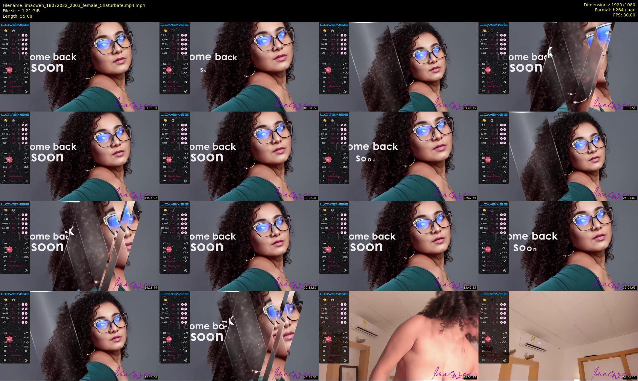 imacwen — 56 minute Chaturbate female cam show recording, 1080p, Jul 18, 2022