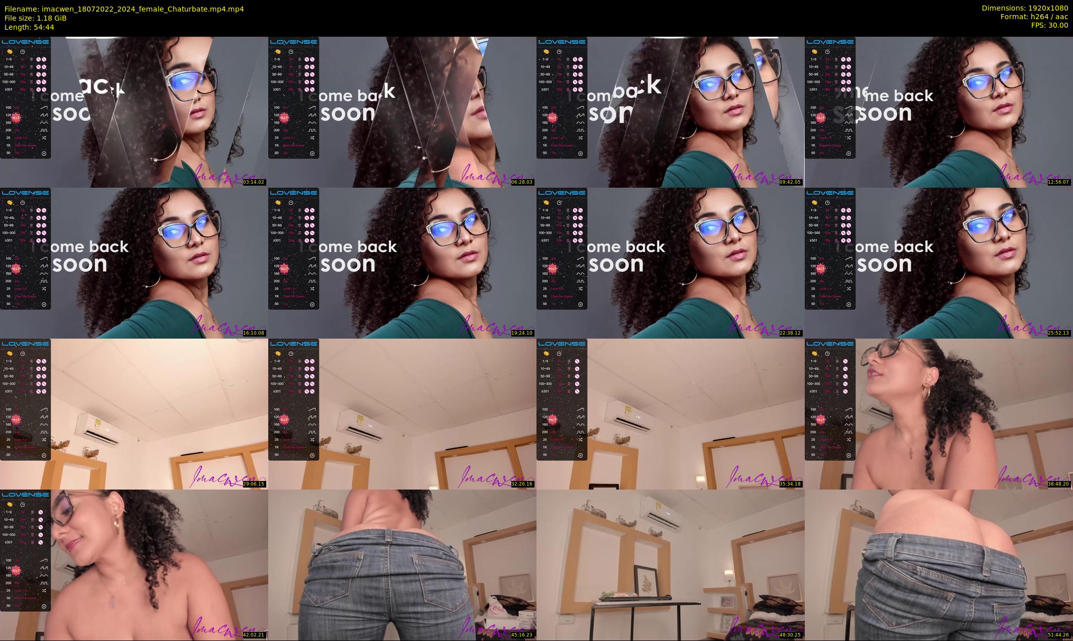 imacwen — 55 minute Chaturbate female cam show recording, 1080p, Jul 18, 2022