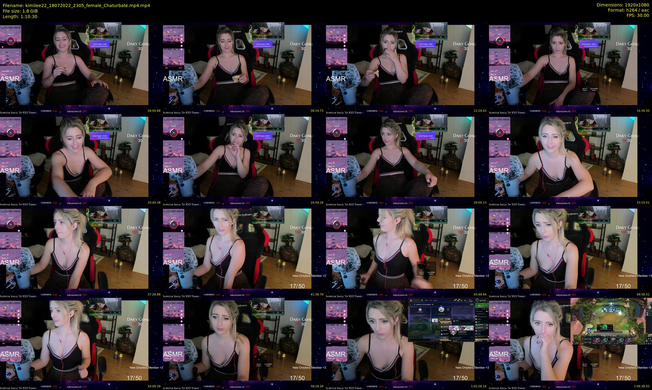 kimilee22 — 71 minute Chaturbate female cam show recording, 1080p, Jul 18, 2022