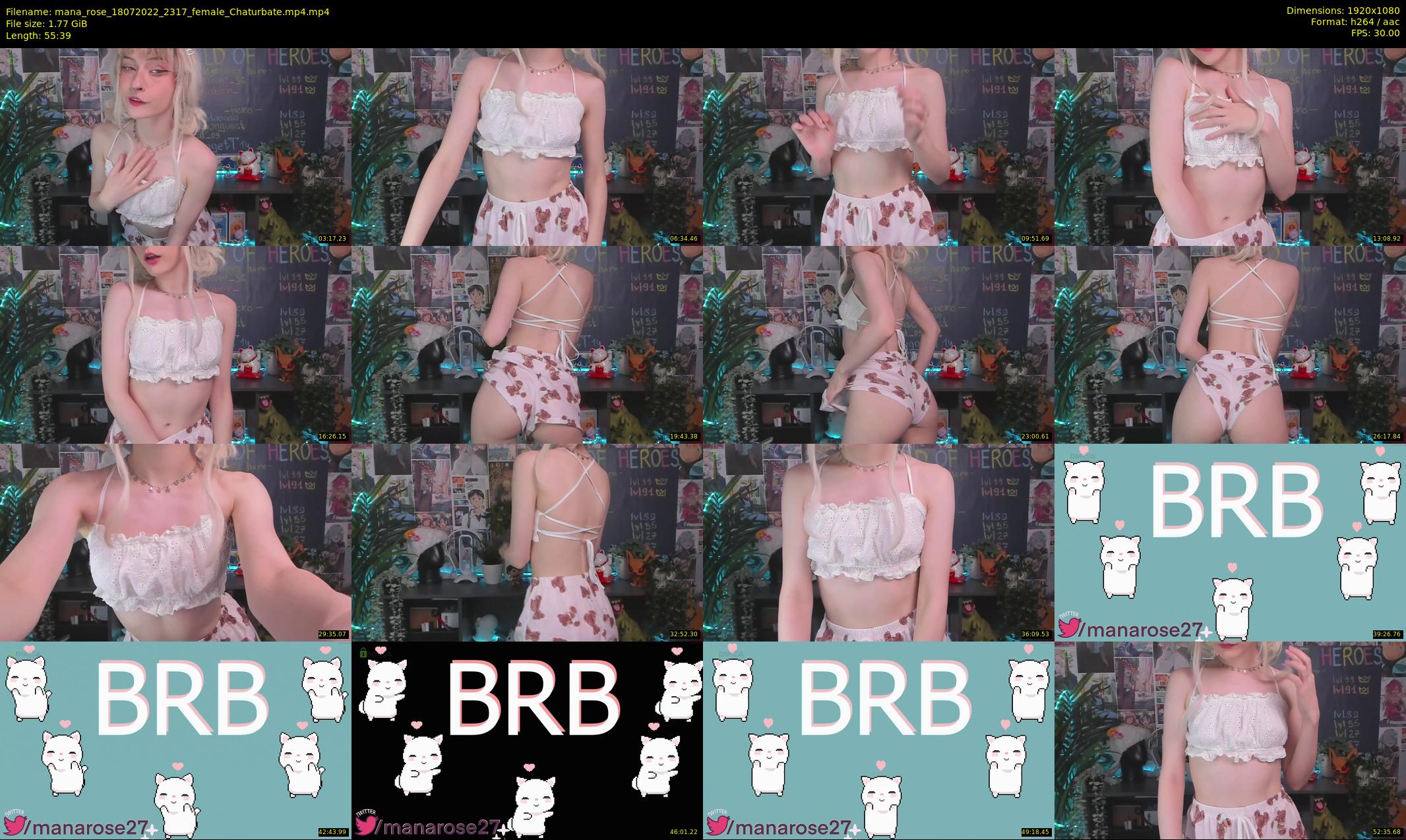 mana_rose — 56 minute Chaturbate female cam show recording, 1080p, Jul 18, 2022