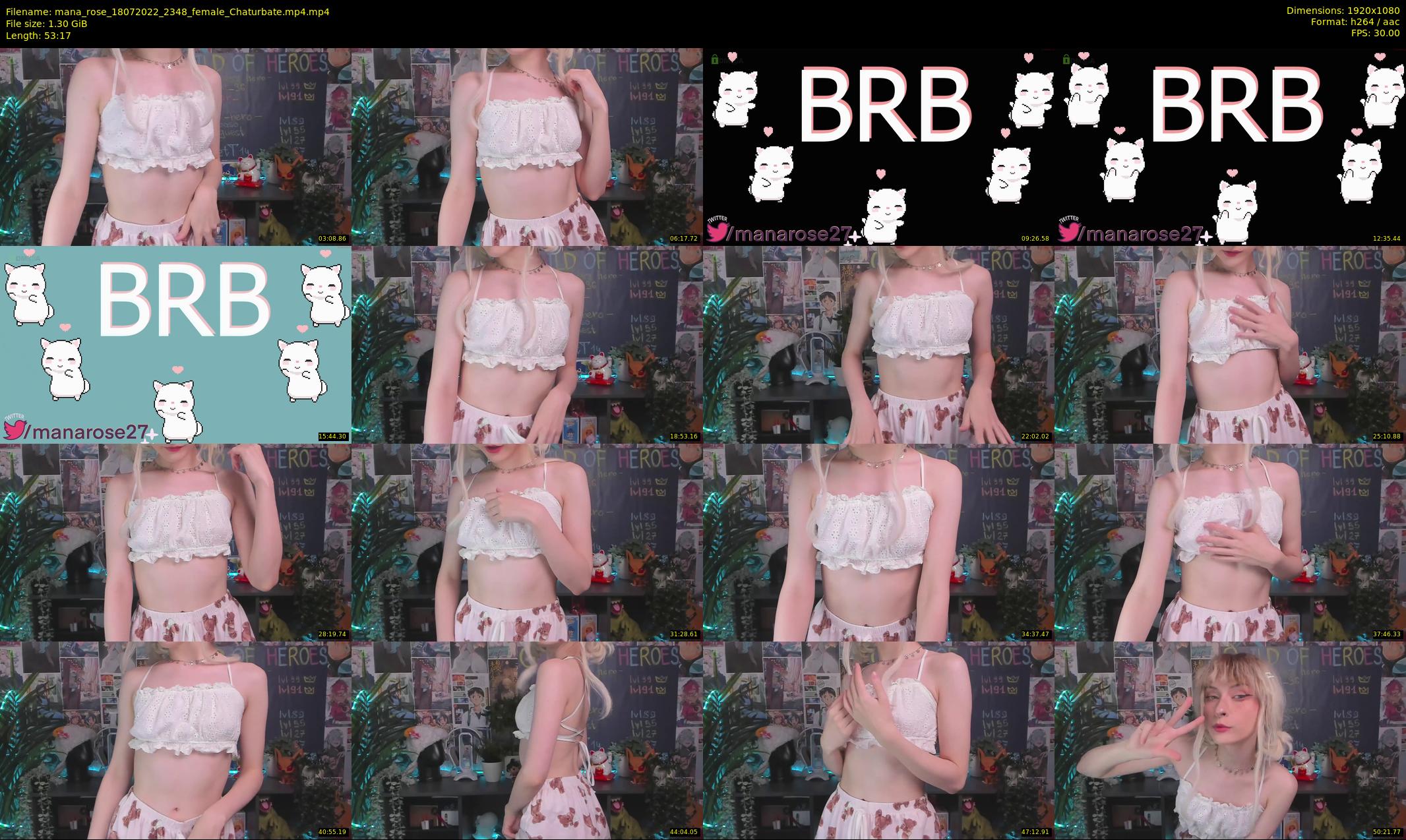mana_rose — 54 minute Chaturbate female cam show recording, 1080p, Jul 18, 2022