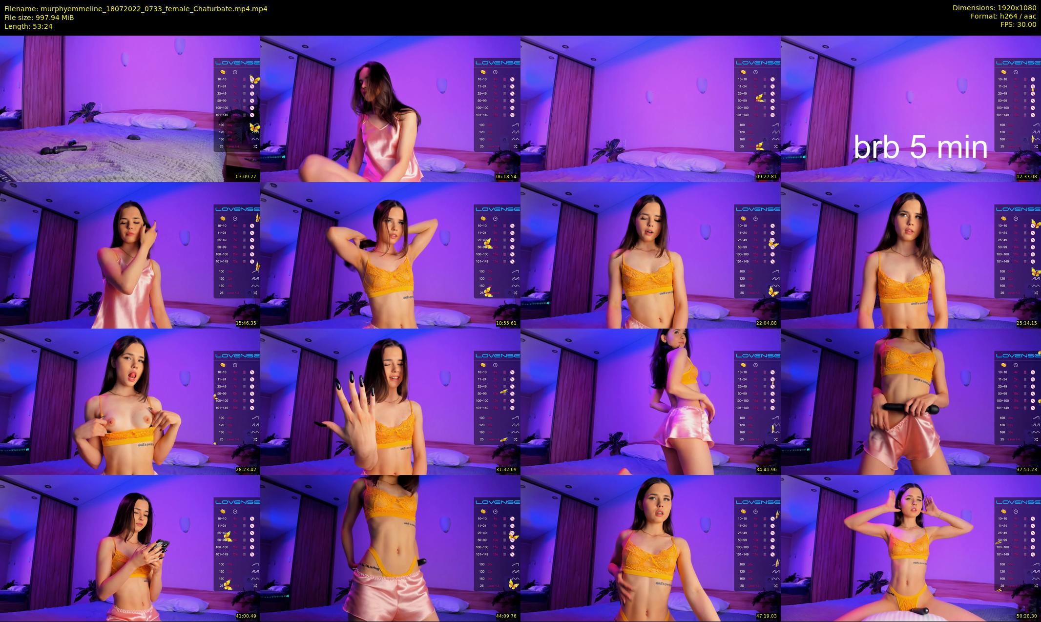 murphyemmeline — 54 minute Chaturbate female cam show recording, 1080p, Jul 18, 2022